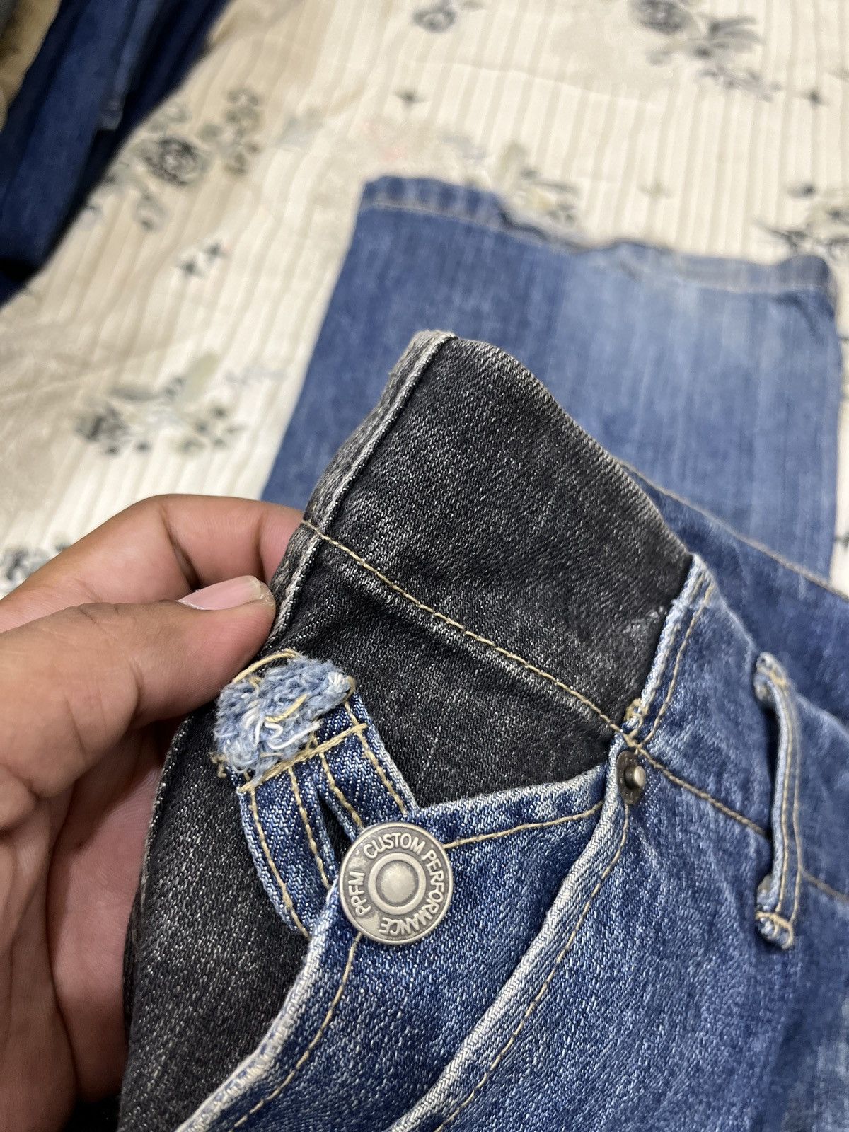 Le Grande Bleu (L.G.B.) 🔥🔥🔥ARCHIVE PPFM PATCHWORK DENIM Size US 33 - 14 Thumbnail