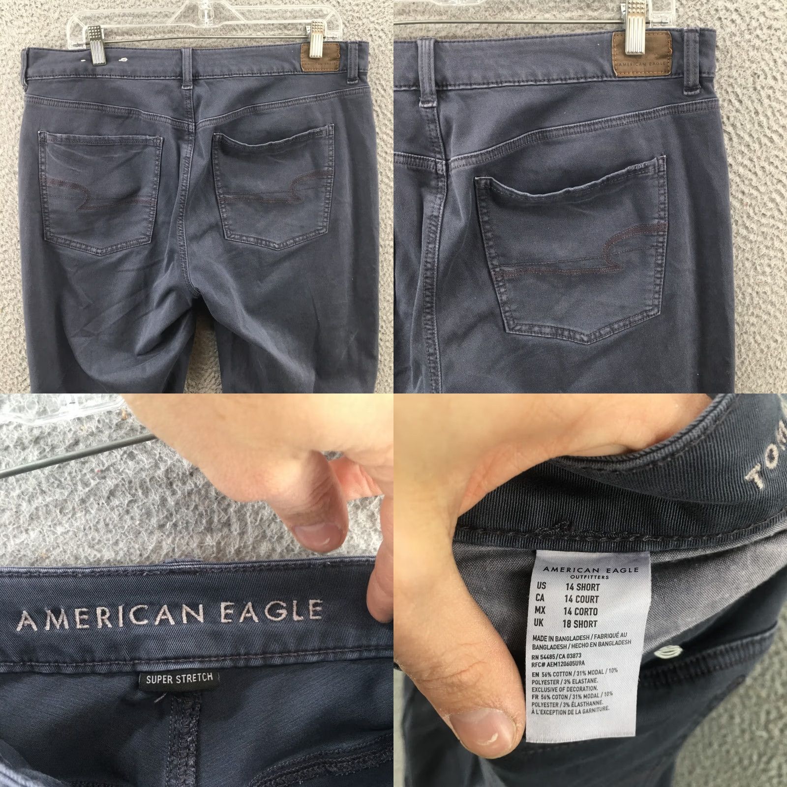 American Eagle Outfitters American Eagle Outfitters Jeans Tomgirl Womens 14 Gray Cotton Blend Stretch Regular 5-Pocket Denim Vintage? No Size 36" / US 14 / IT 50 - 9 Thumbnail