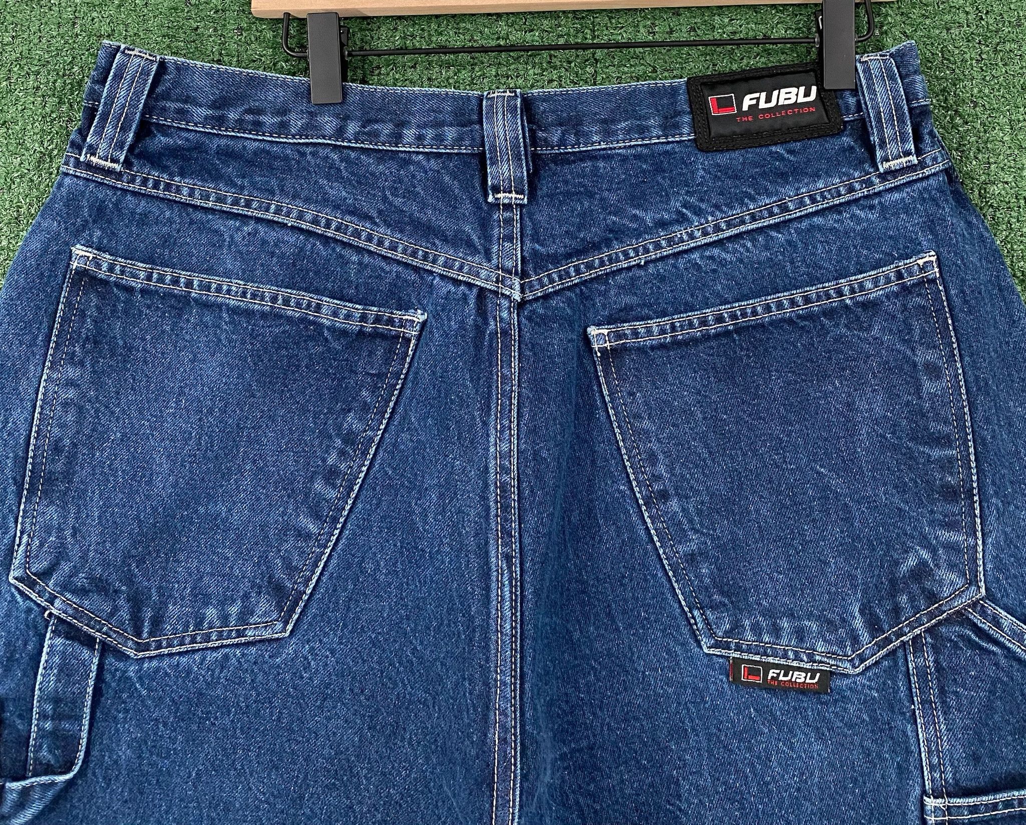 Fubu 90’s Fubu Cargo Heavyweight Denim Jean Shorts Jorts Size 34 Size US 34 / EU 50 - 6 Thumbnail