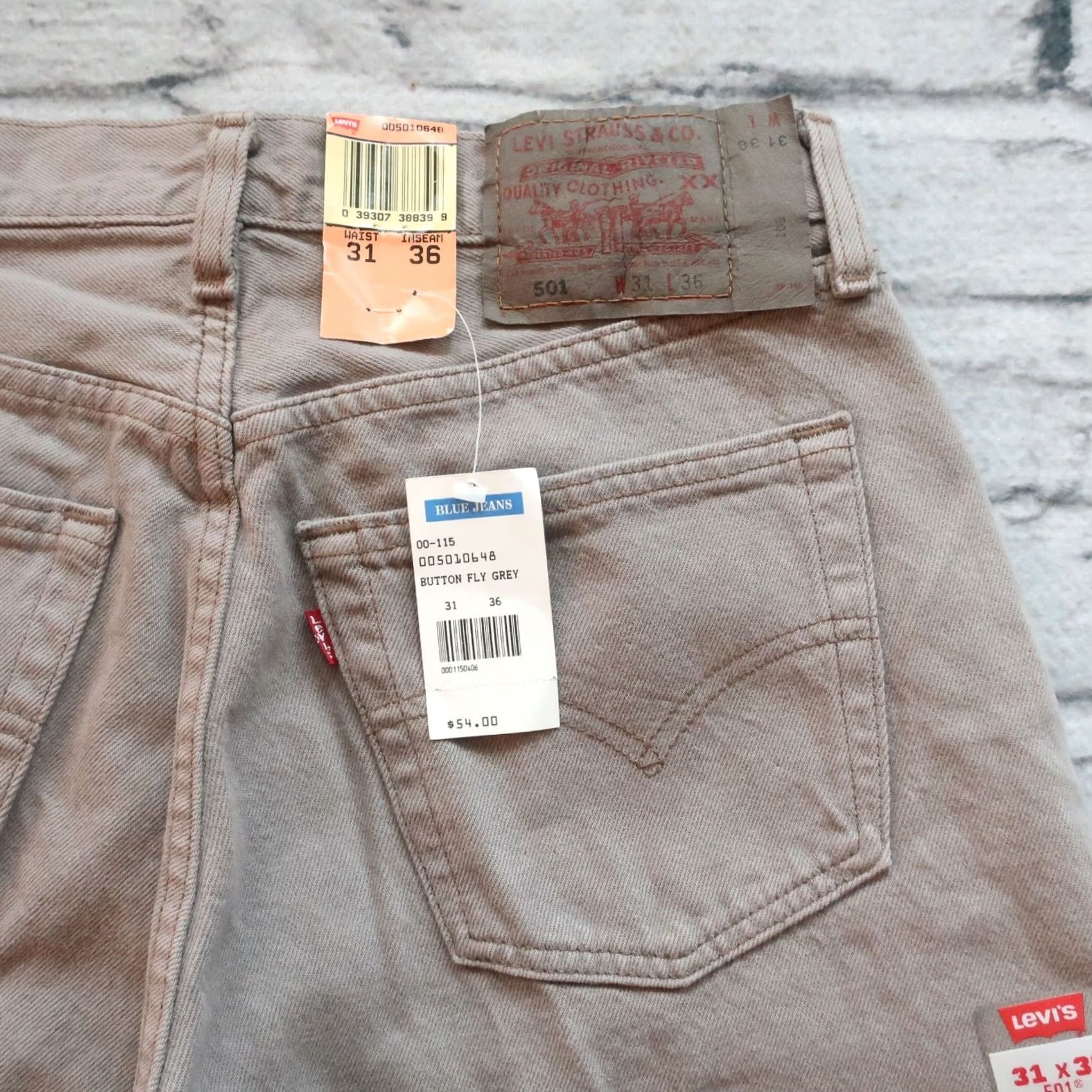 Levi's VINTAGE Levi's 501 Denim Jeans Men 30x35 Overdye Grey Jeans 80s 90s Size US 30 / EU 46 - 2 Thumbnail