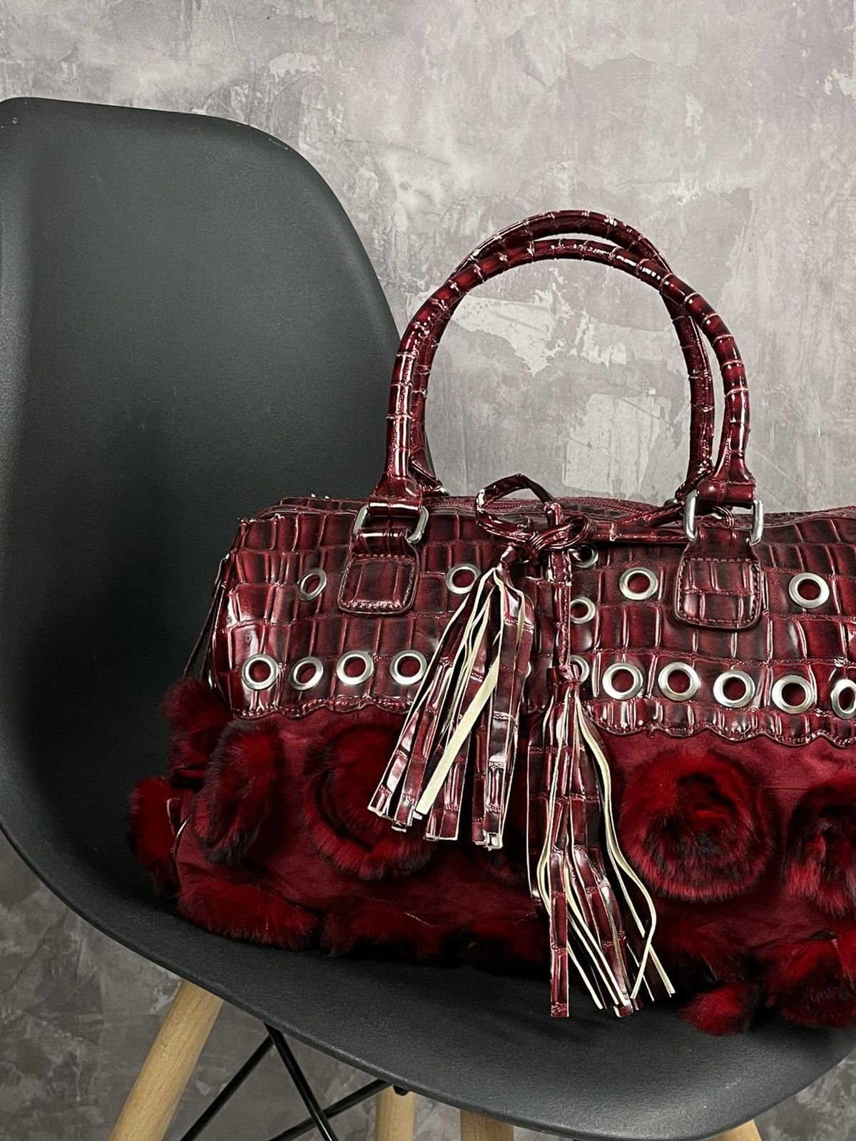 Japanese Brand Avant Garde Balenciaga Style Fur Crazy Opium Y2K Bag Size ONE SIZE - 3 Thumbnail