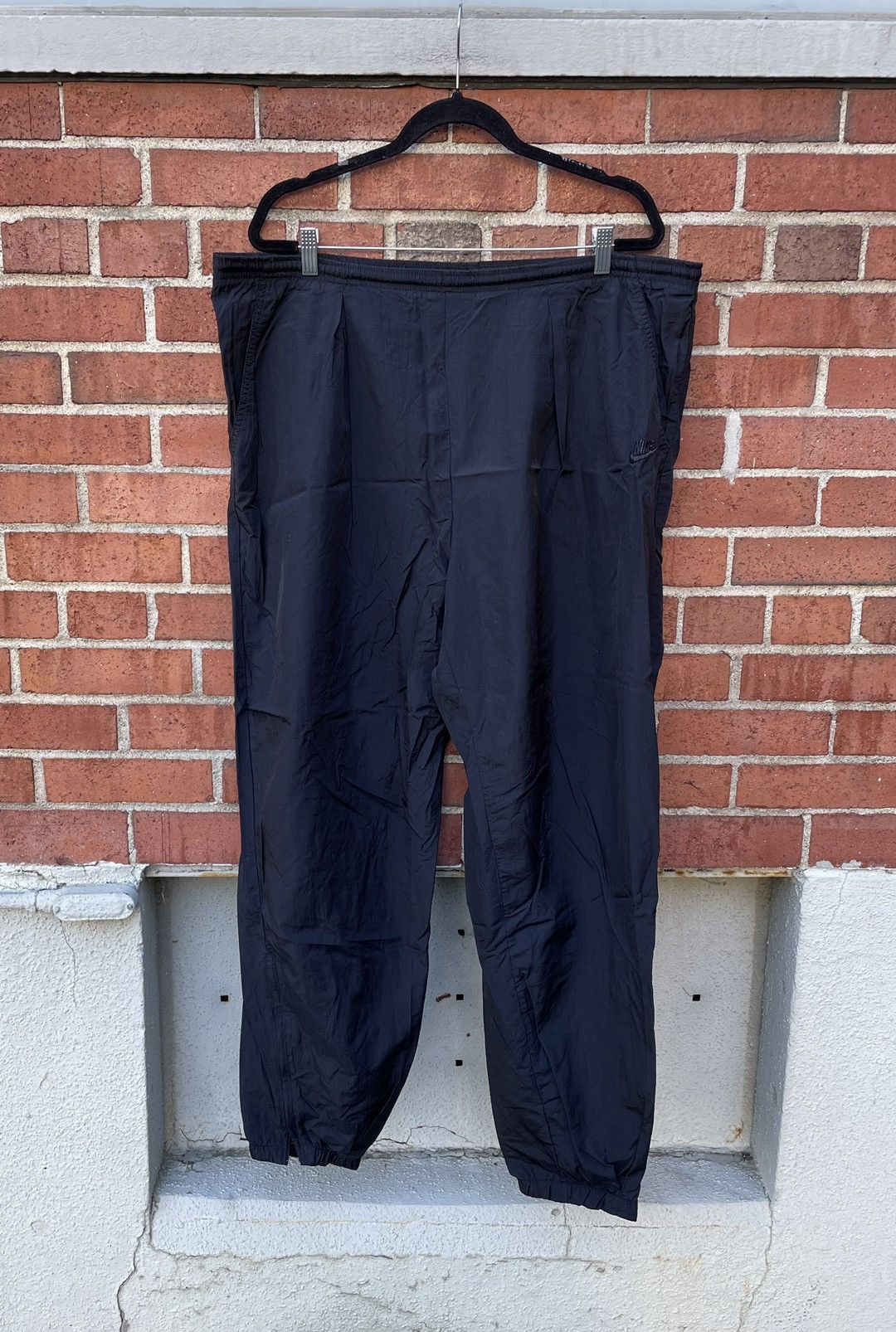 Nike Vintage Nike Track Pants Jogger Tonal Nylon Black 90s Size US 40 / EU 56 - 1 Thumbnail