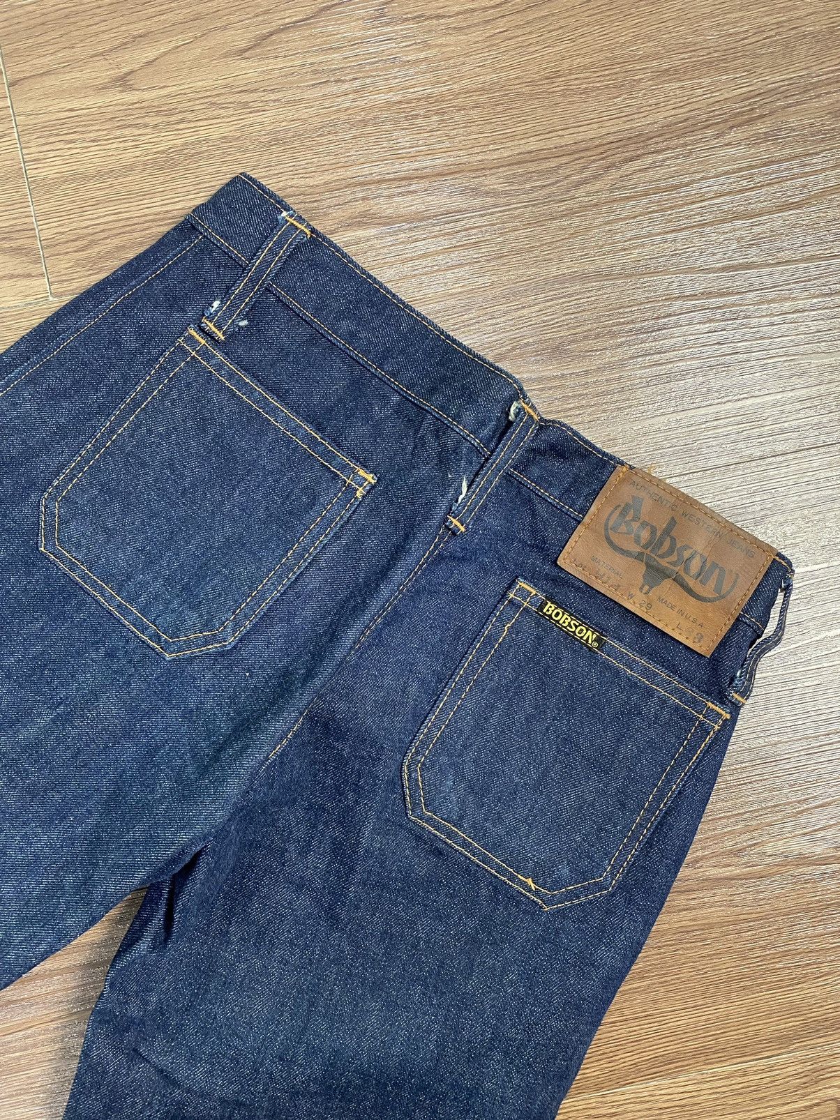 Vintage 70s 80s Super Flare Vintage Bobson Bush Pant Boot Cut Denim Size US 27 - 5 Thumbnail