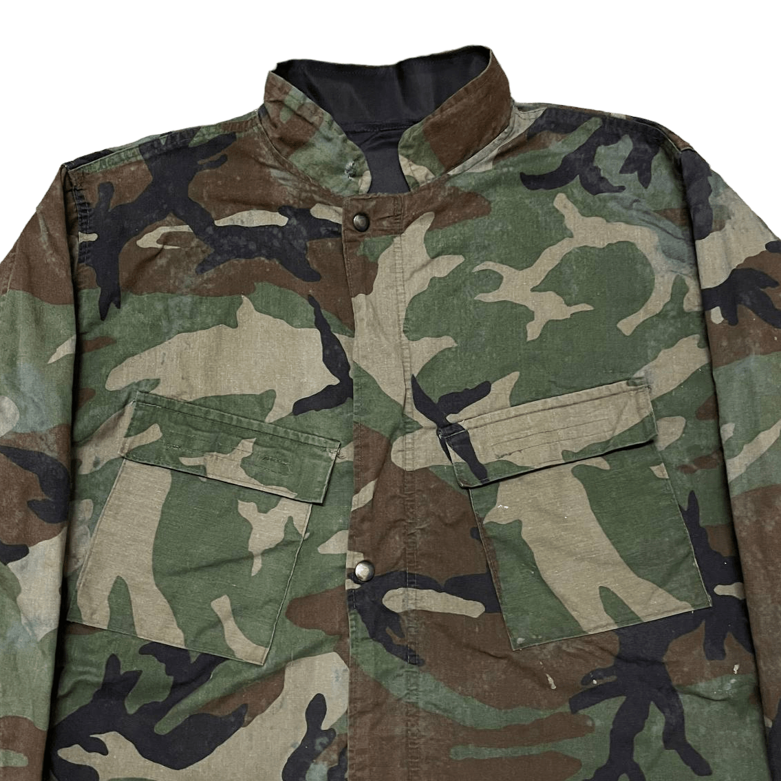 Vintage Vintage 70's Army Camouflage Military Jacket Size US M / EU 48-50 / 2 - 2 Thumbnail