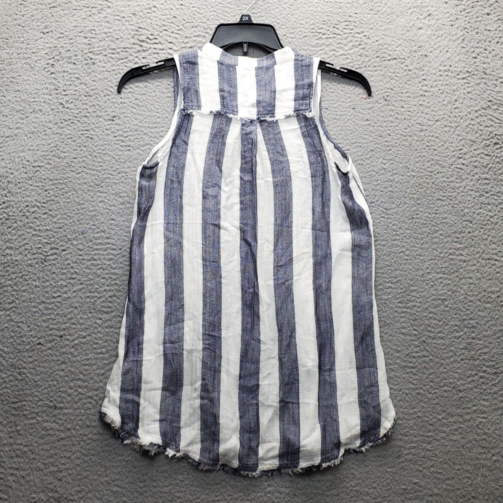 CLOT Cloth & Stone Shirt Womens Size XS Multicolor Striped Sleeveless Button-Front Rayon Top Size XS / US 0-2 / IT 36-38 - 2 Thumbnail