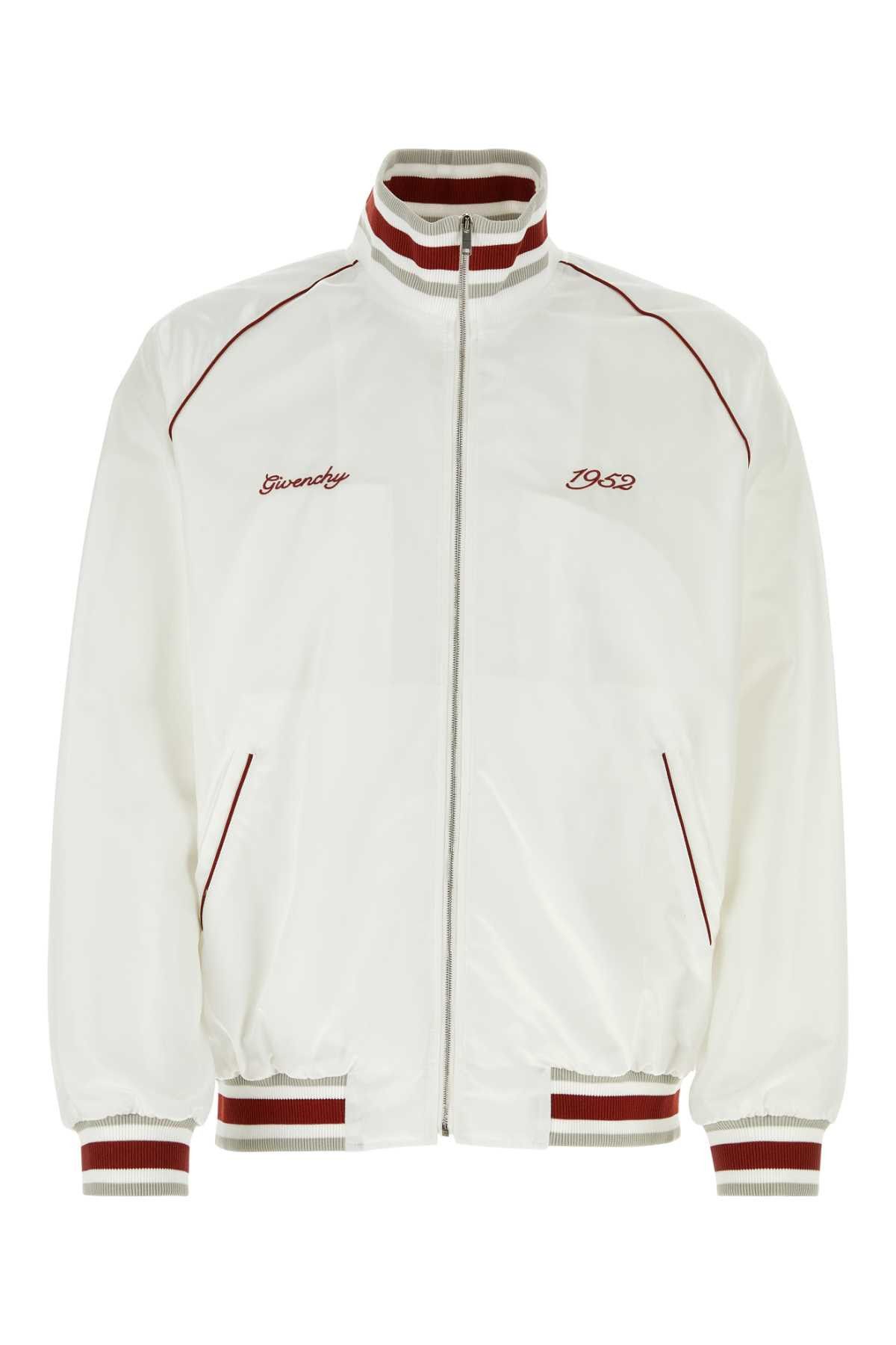 image of Givenchy White Nylon Bomber Jacket, Men's (Size Medium)