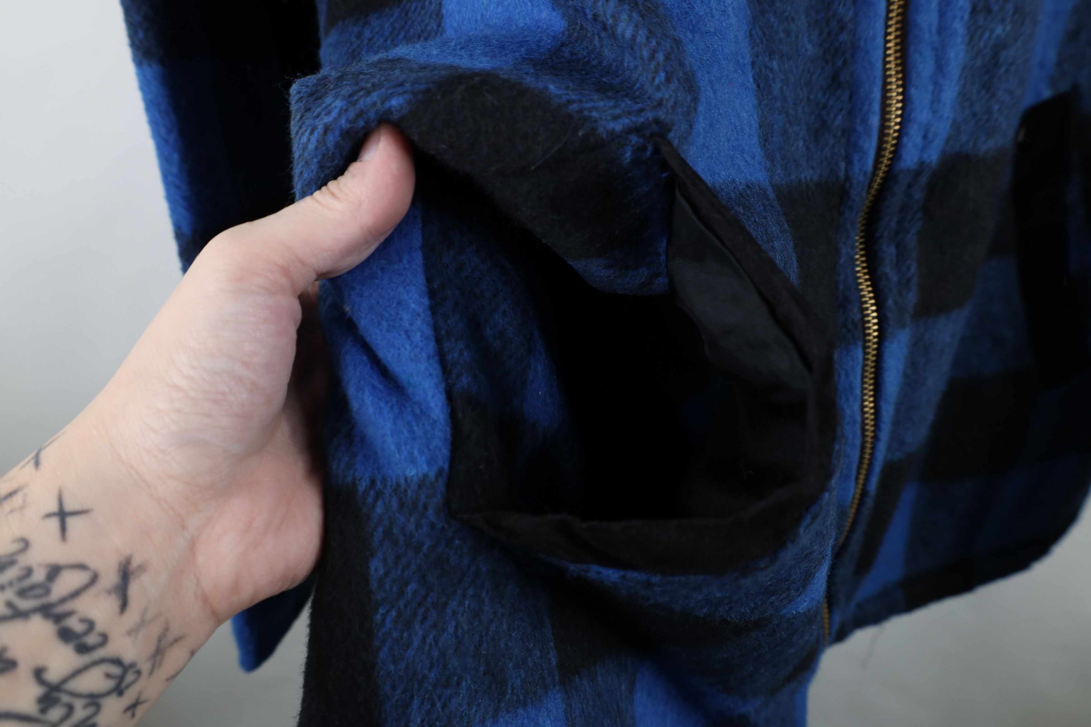 Vintage Vintage 90s Streetwear Lined Baggy Collared Jacket Plaid USA Size US XL / EU 56 / 4 - 8 Thumbnail