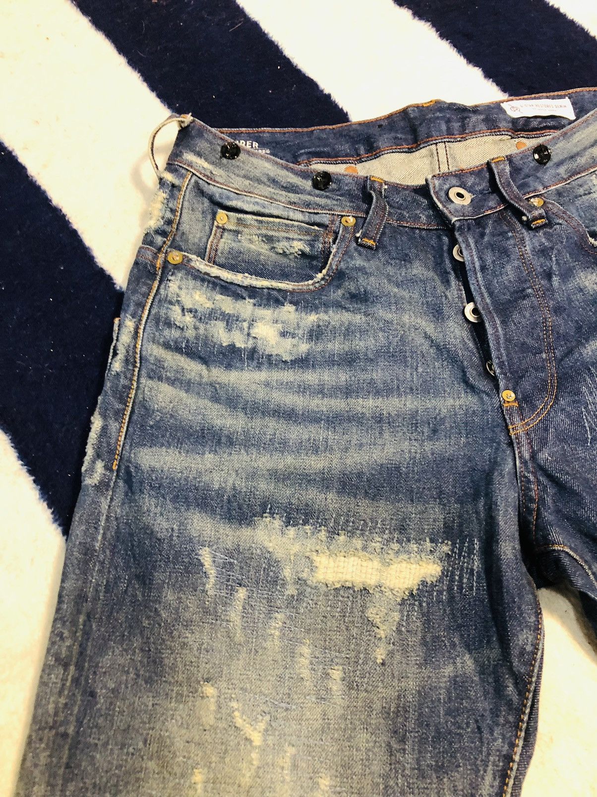 G-Star × Vintage G-Star Distressed Style Denim Jeans (1) Size US 30 / EU 46 - 7 Thumbnail