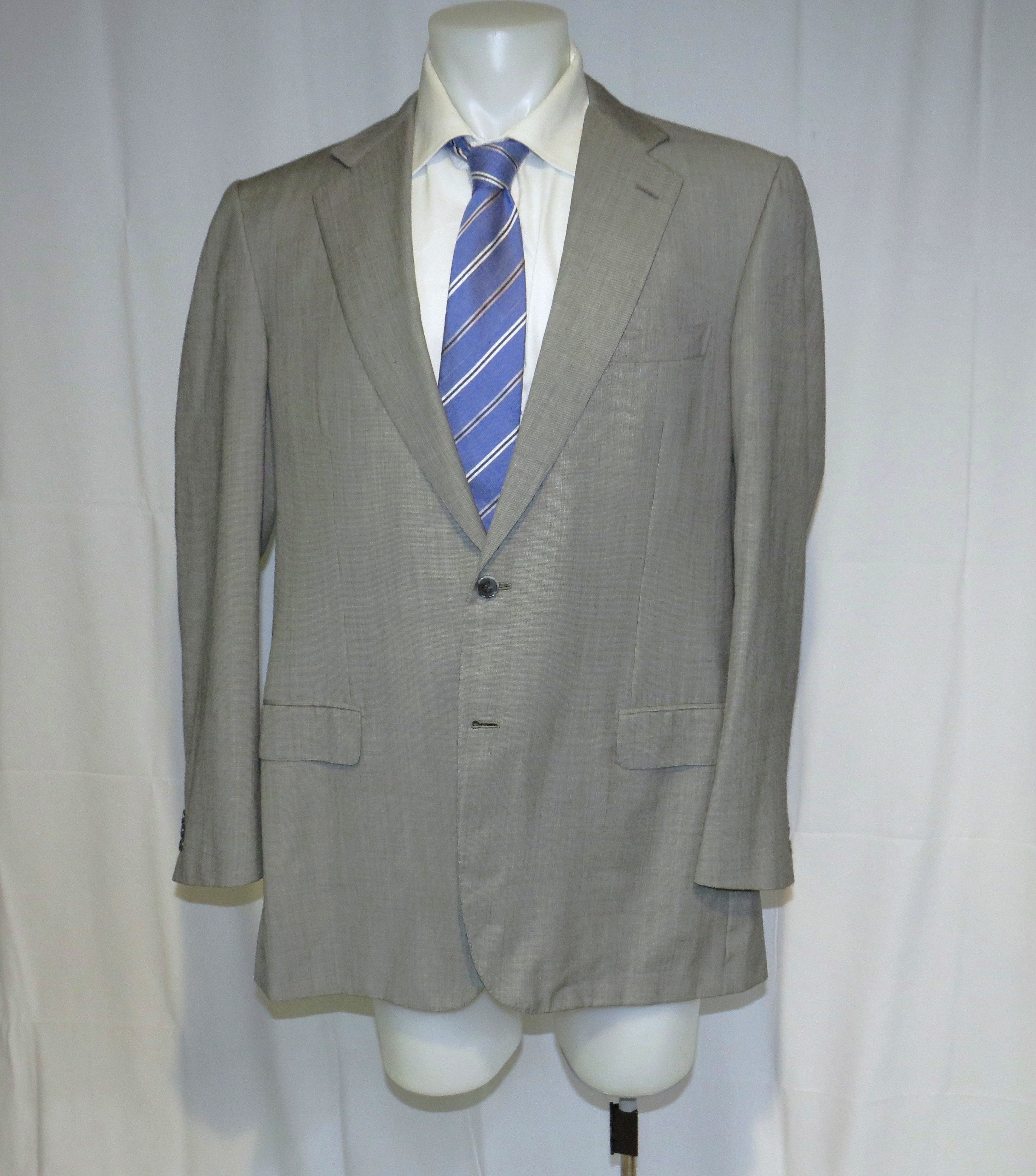 Brioni Nomentano Gray Nailshead Super 180 Two Button Sport Coat 44L Size 44L - 1 Thumbnail