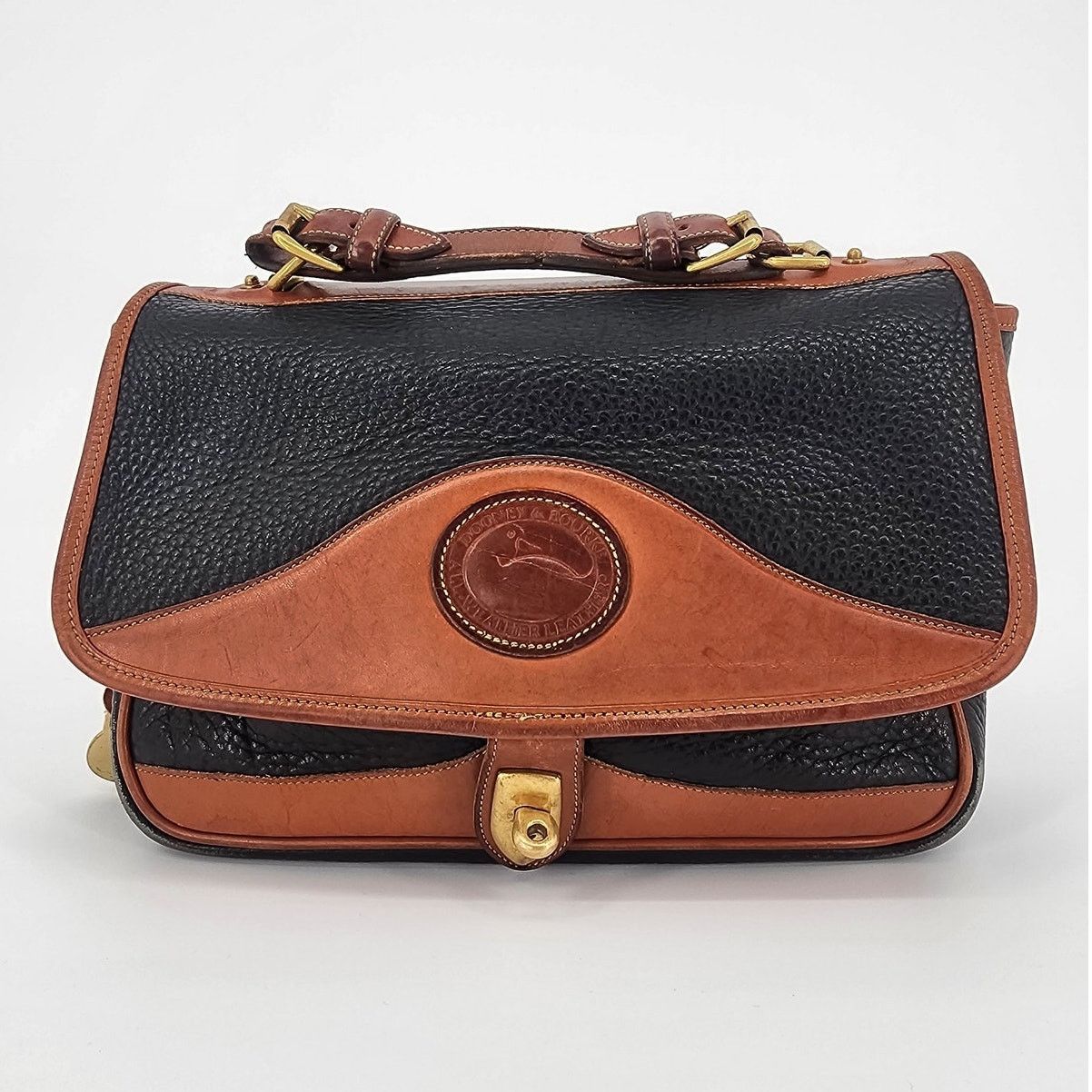 Dooney & Bourke Vintage Dooney & Bourke Black All Weather Leather Handle Bag Size ONE SIZE - 1 Thumbnail