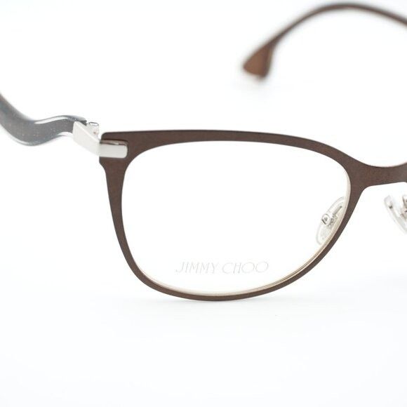 Jimmy Choo Jimmy Choo JC256 012R 00 Eyeglasses Brown/Silver 53mm Frame Size ONE SIZE - 2 Thumbnail
