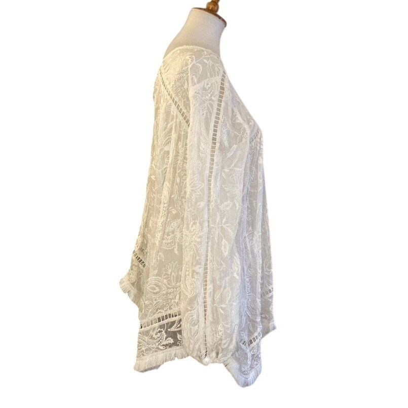 Zimmermann BEAUTIFUL Zimmerman Embroidered Silk Top, Sheer Size 1 Size S / US 4 / IT 40 - 3 Thumbnail