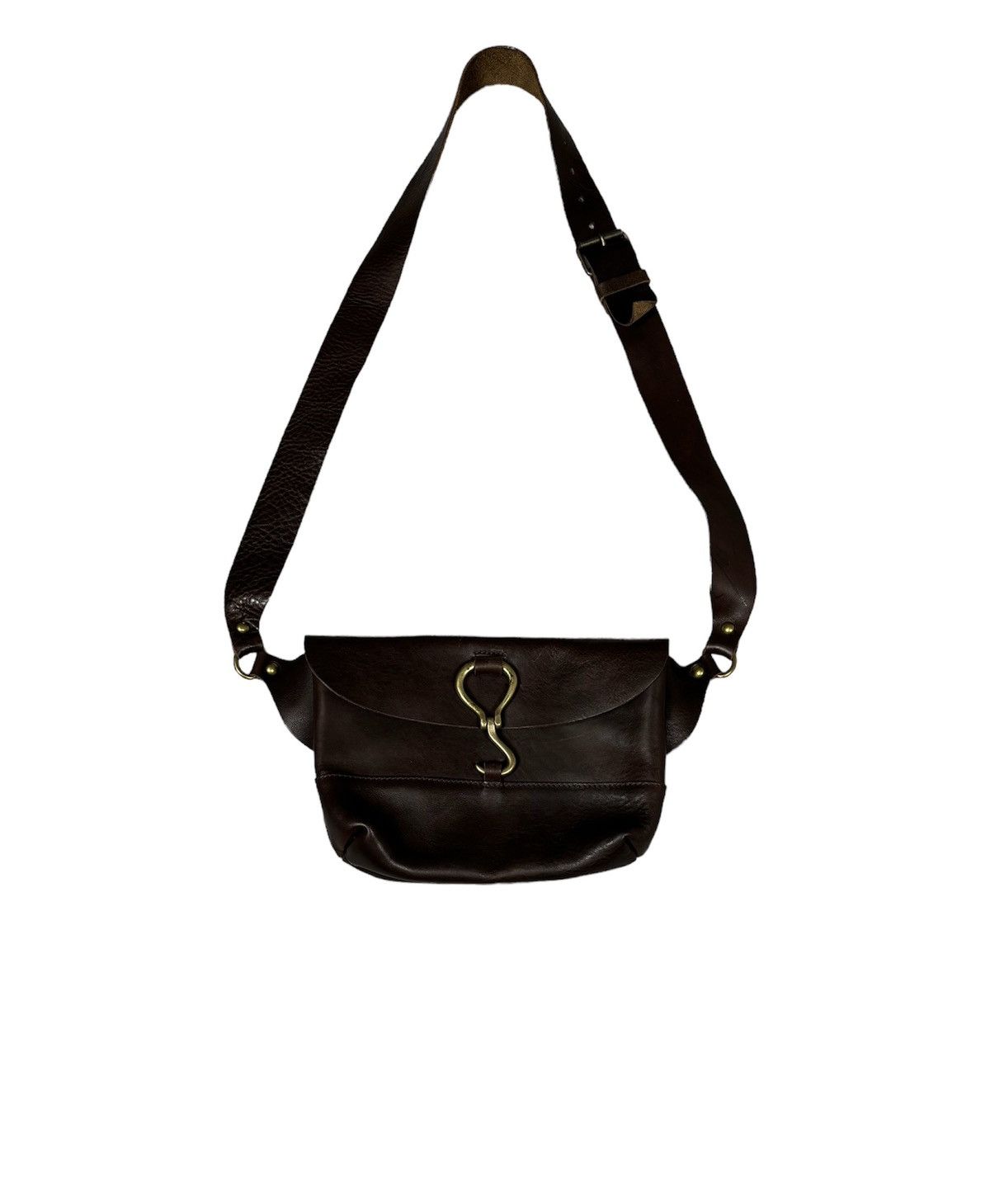 image of Genuine Leather x Leather Tideway Oil Series Leather Crossbody Bag in Brown, Men's