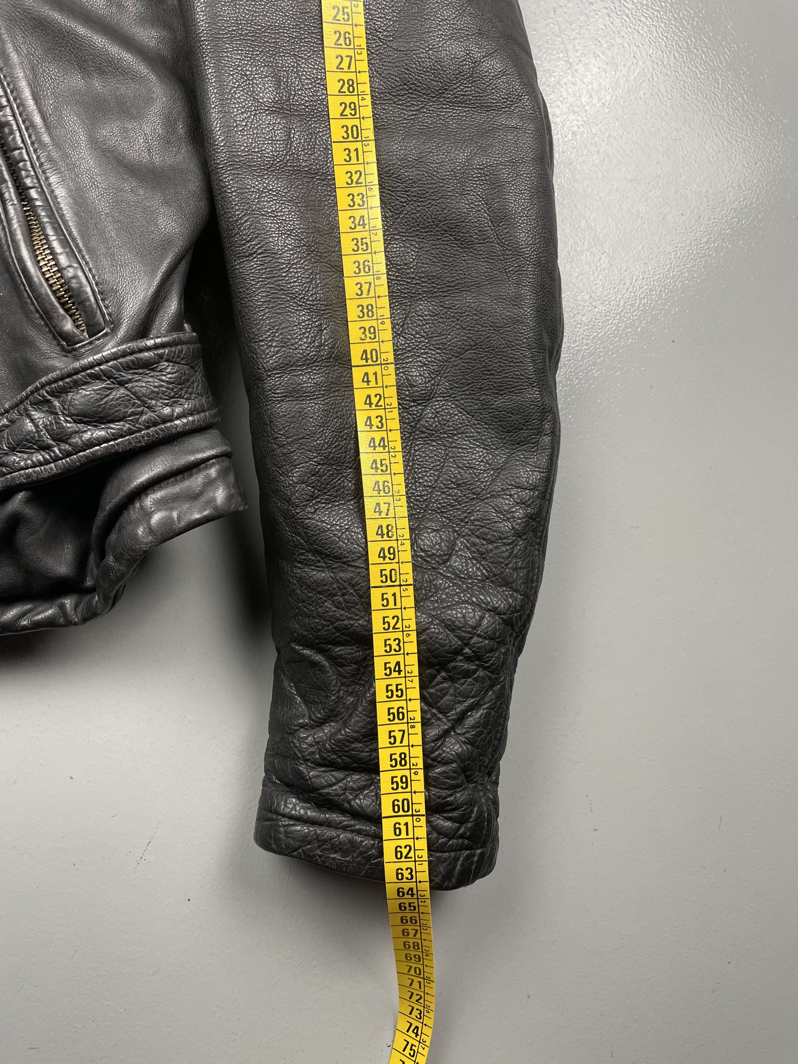Emporio Armani vintage Emporio Armani 1990's biker Stone Leather jacket Size US L / EU 52-54 / 3 - 19 Thumbnail