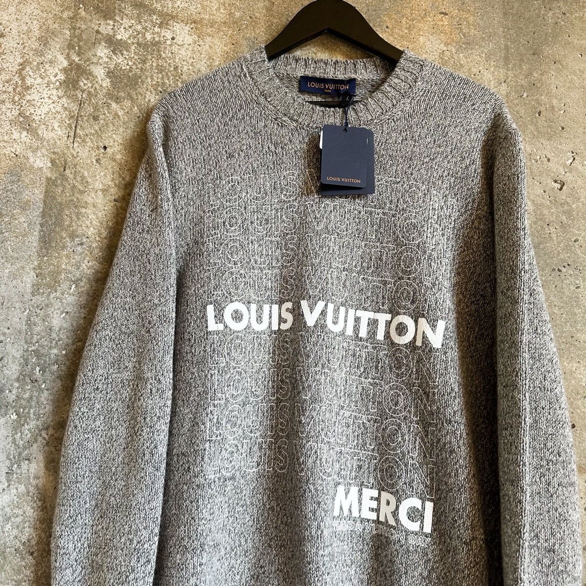 Louis Vuitton LV MERCI Cashmere Crewneck Sweater By Virgil Abloh Size US XL / EU 56 / 4 - 1 Thumbnail