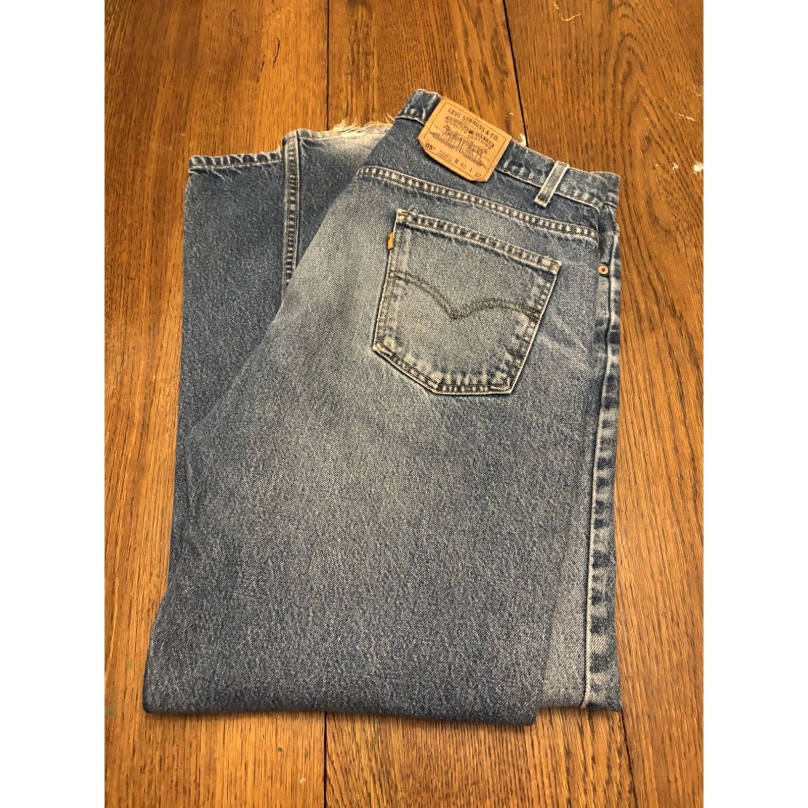 Levi's VINTAGE Levi's 505 Jeans Denim Blue Straight 38x32 Men USA Slim? Regular? (Note: This line is not allowed to introduce new adjectives.) Size US 38 / EU 54 - 5 Thumbnail