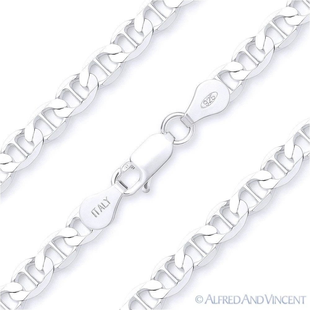 Other 4.3mm Marina / Mariner Link Italian Chain Bracelet 8" Size ONE SIZE - 1 Thumbnail