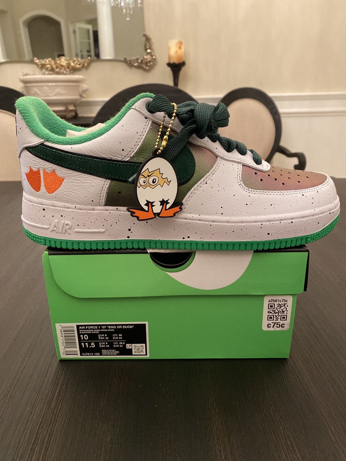 Nike Nike Air Force 1 DOAF Oregon Ducks “Egg Or Duck” PE Size 10 Size US 10 / EU 43 - 1 Thumbnail