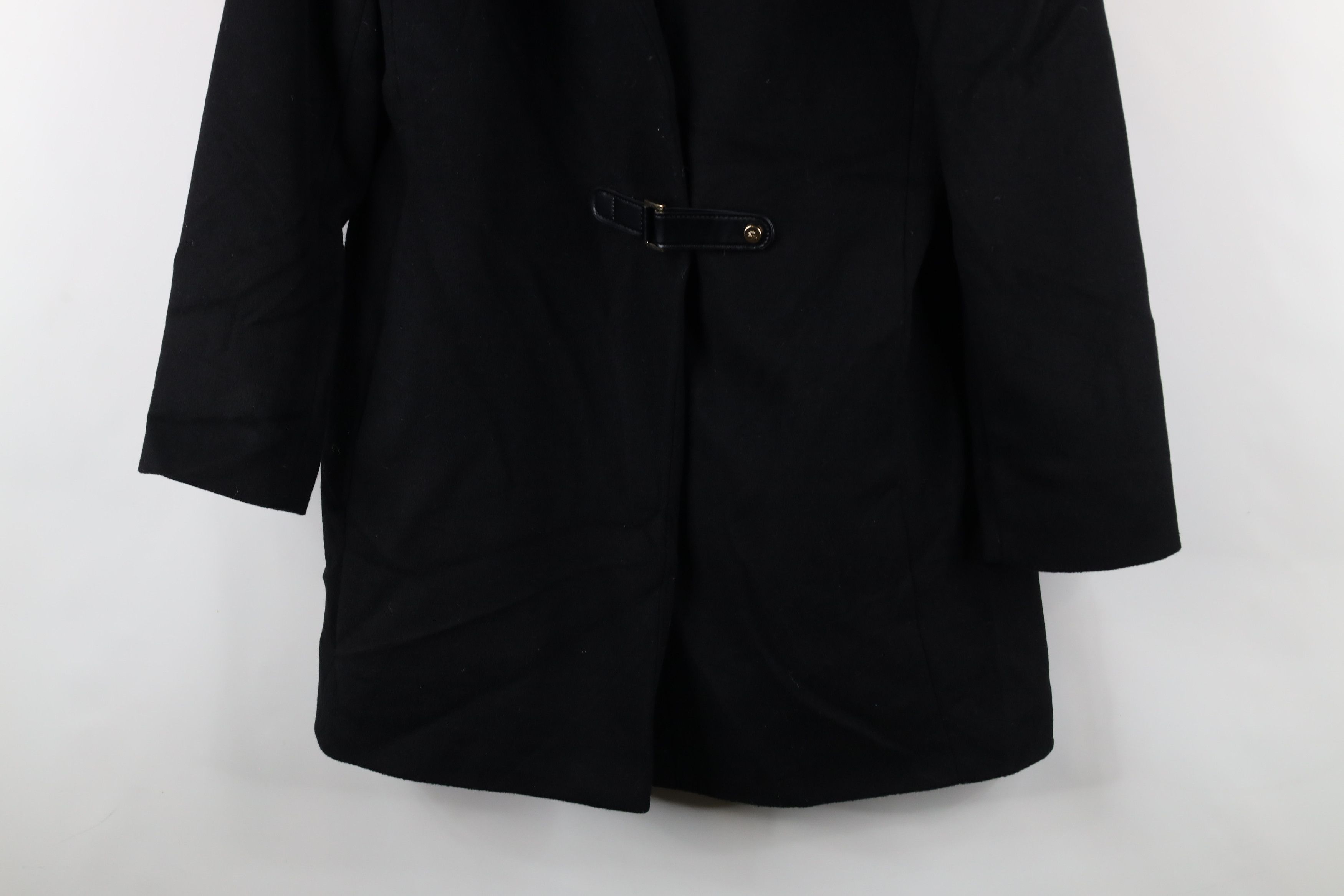 Ralph Lauren × Vintage Vintage Ralph Lauren Buckle Button Overcoat Jacket Black Size L / US 10 / IT 46 - 3 Thumbnail