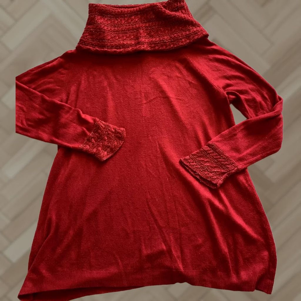 Vintage White Stag Sweater Womens XL Red Long Sleeve Collared Knit Pullover Casual Fall Winter Size XL / US 12-14 / IT 48-50 - 1 Thumbnail