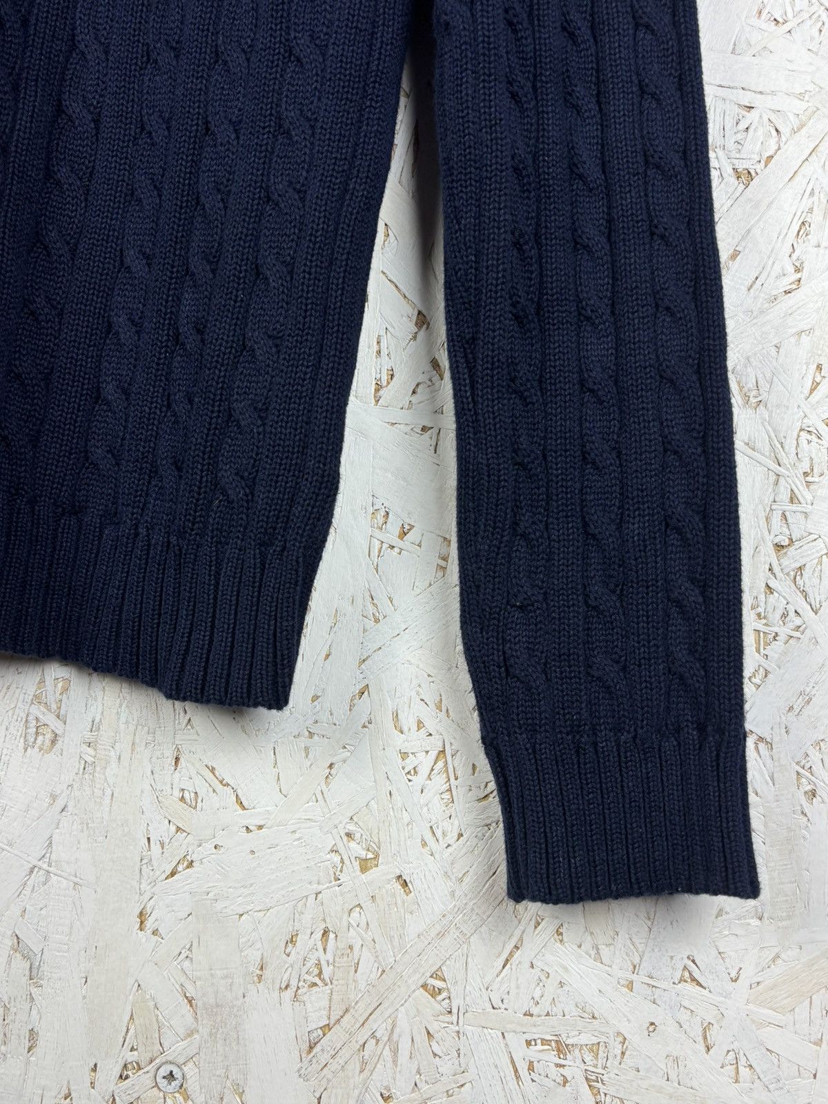 Polo Ralph Lauren Polo Ralph Lauren LRL Cable Knit Sweater In Navy Size S Size S / US 4 / IT 40 - 4 Thumbnail