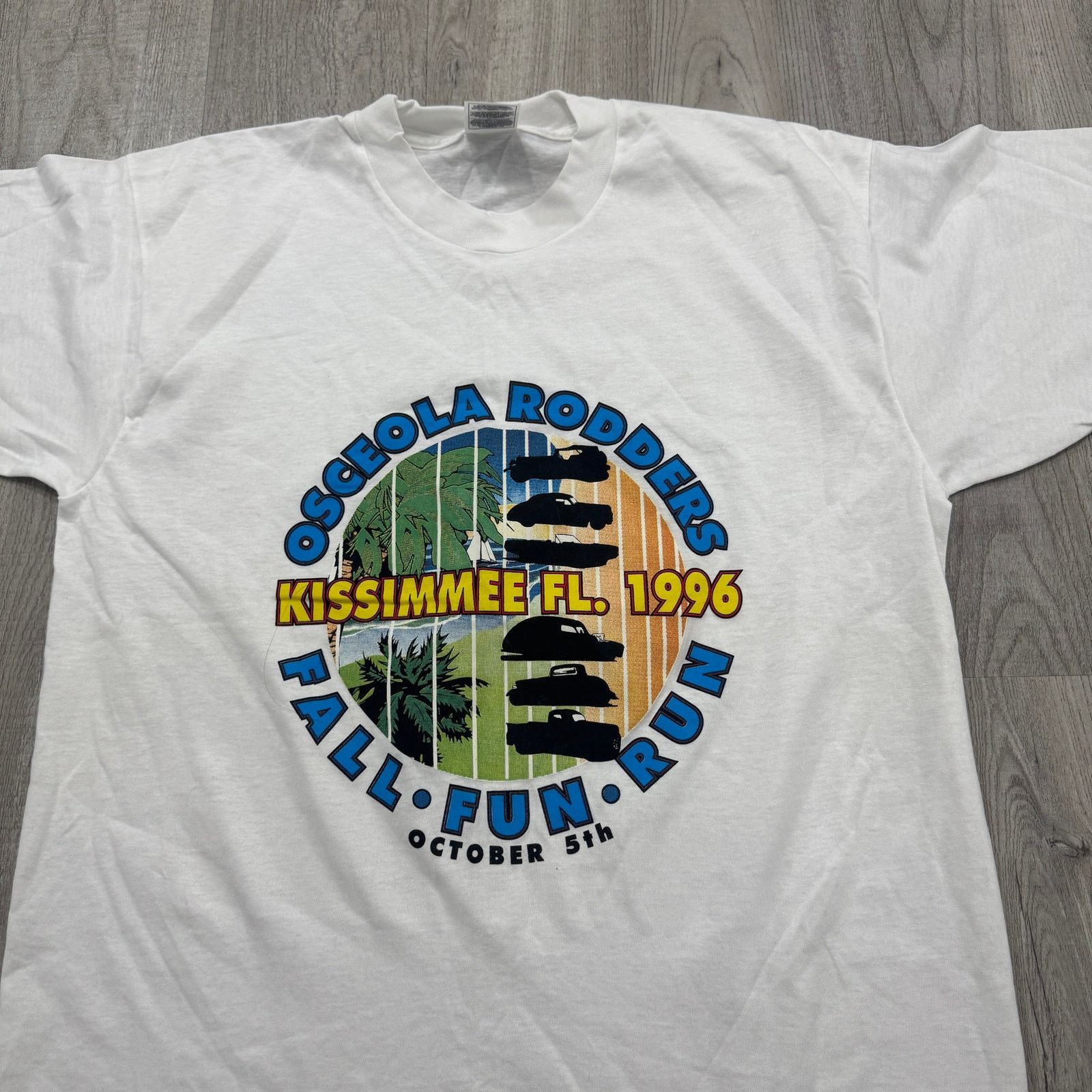 Vintage Vintage Osceola Rodders Fun Run Shirt Men Large 1996 Hot Rod Size US L / EU 52-54 / 3 - 2 Thumbnail