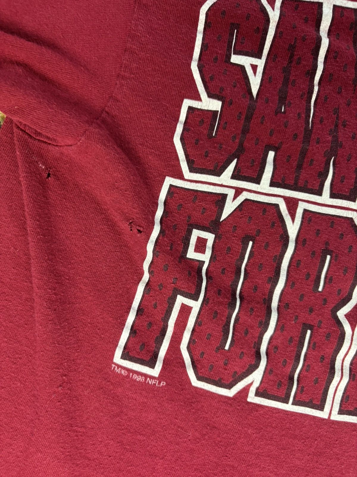 NFL × Vintage Vintage 1996 San Francisco 49rs Hanes Tshirt Size US L / EU 52-54 / 3 - 5 Thumbnail