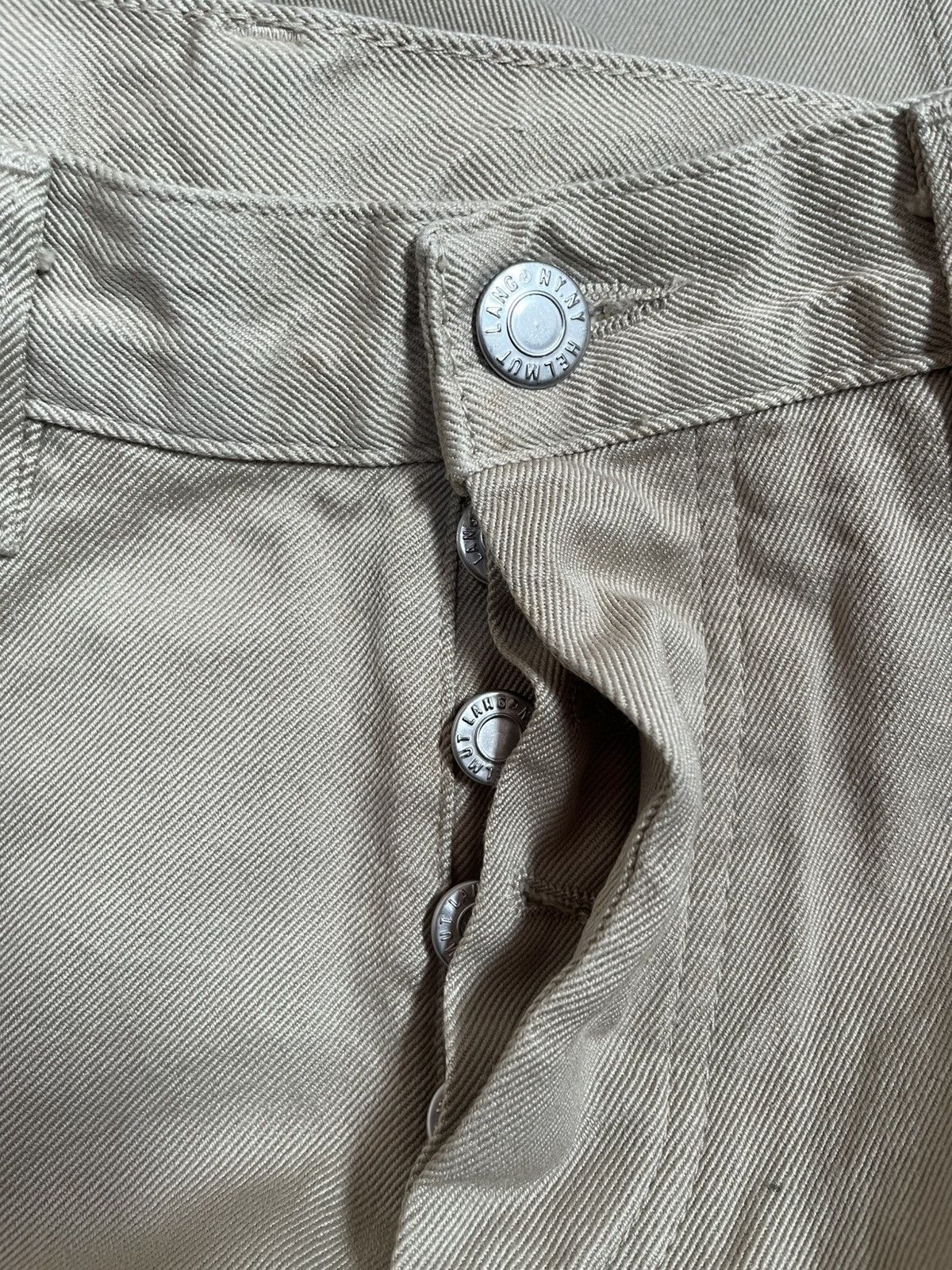 Helmut Lang Vintage helmut lang light cream denim jeans Size US 29 - 6 Thumbnail
