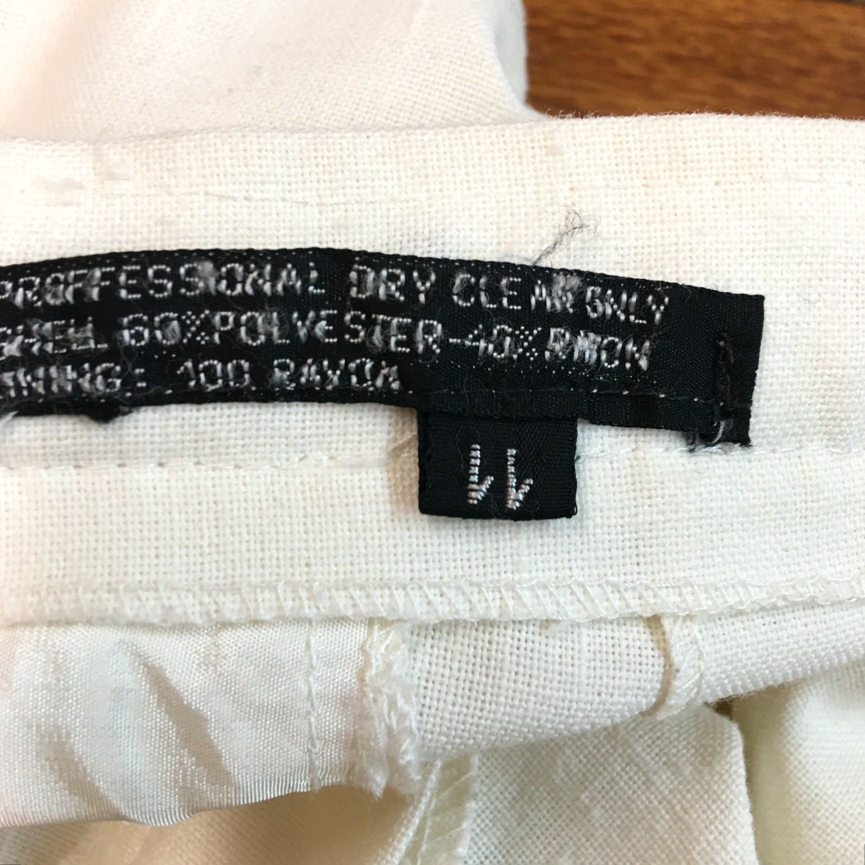Vintage VINTAGE Romana Womens Pleated Front Straight Leg White Casual Dress Pant Size 11 Size 28" / US 6 / IT 42 - 6 Thumbnail