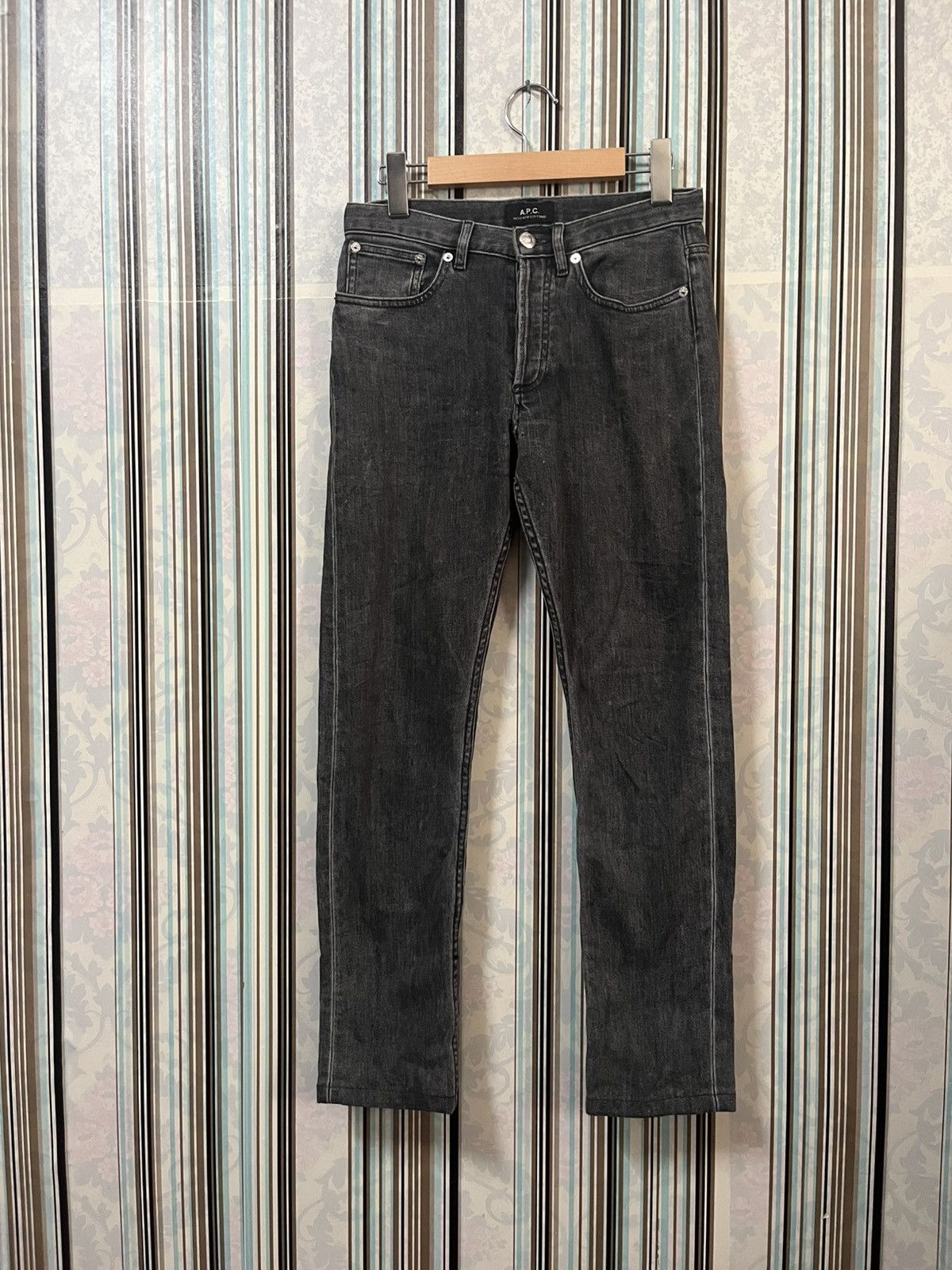 A.P.C. 1990s APC thrashed faded black straight cut #I3 Size 26" / US 2 / IT 38 - 2 Thumbnail