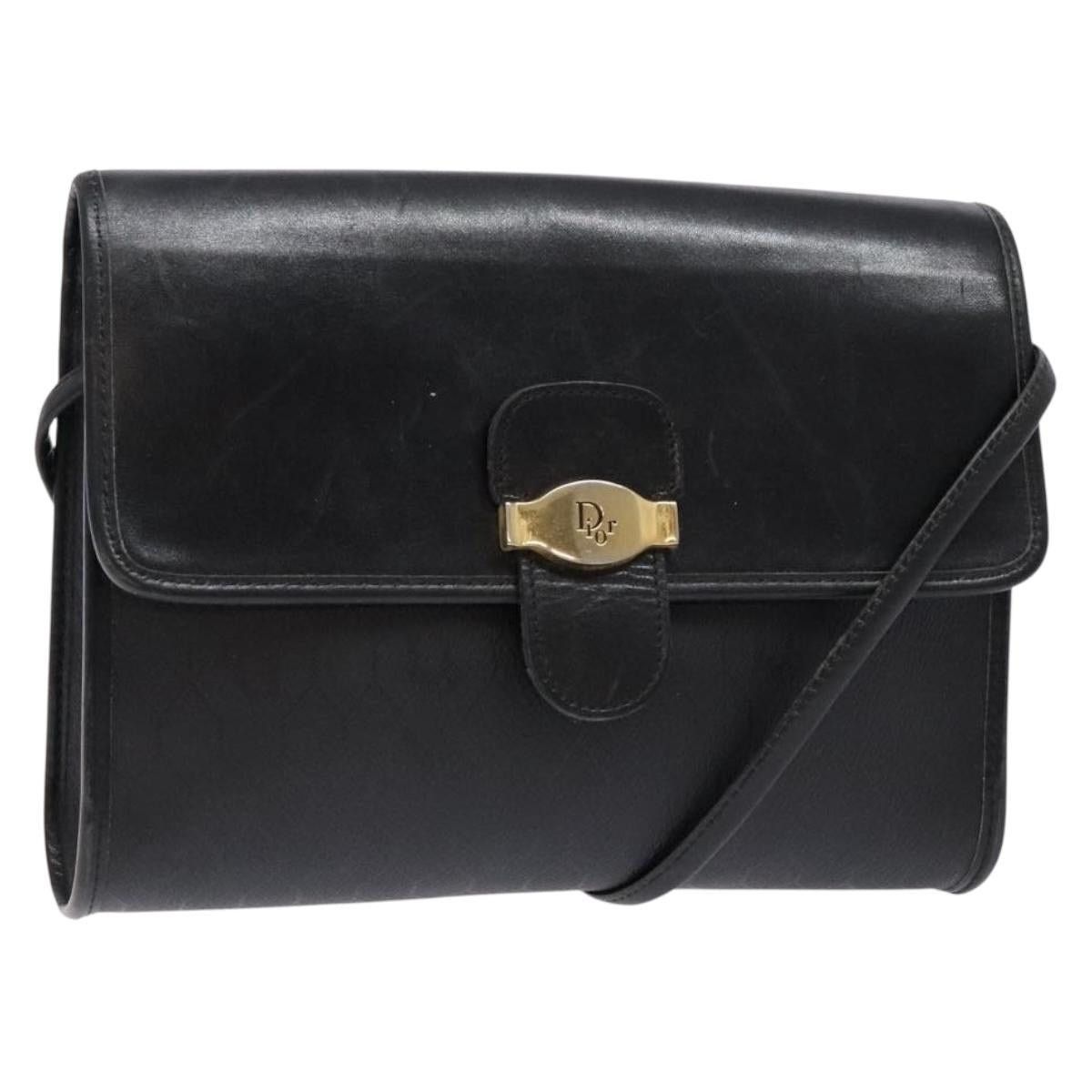 Dior DIOR Honeycomb Canvas Shoulder Bag Pvc Black Gold Size ONE SIZE - 1 Thumbnail