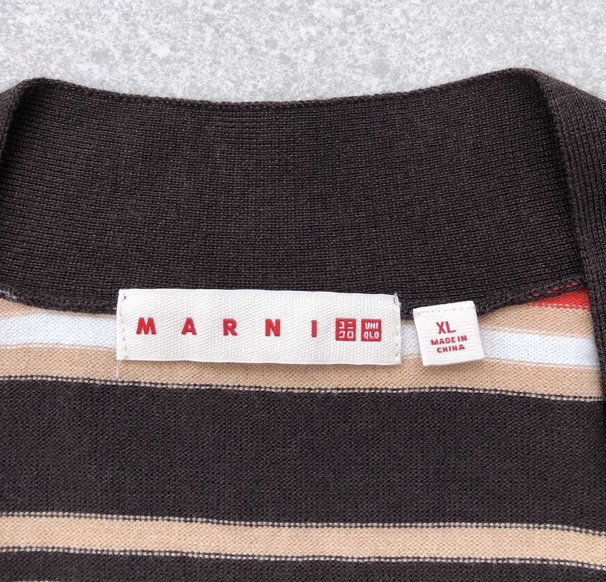 Marni × Uniqlo Marni x Uniqlo Marino Blend Striped Oversize Cardigan Size US XL / EU 56 / 4 - 10 Thumbnail