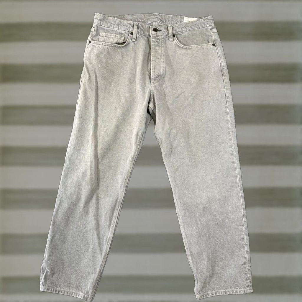 Rag & Bone Rag & Bone Fit 2 Button Fly Jeans Mens 33X28 Gray Denim High Rise Straight Leg Pants Size US 33 - 1 Thumbnail