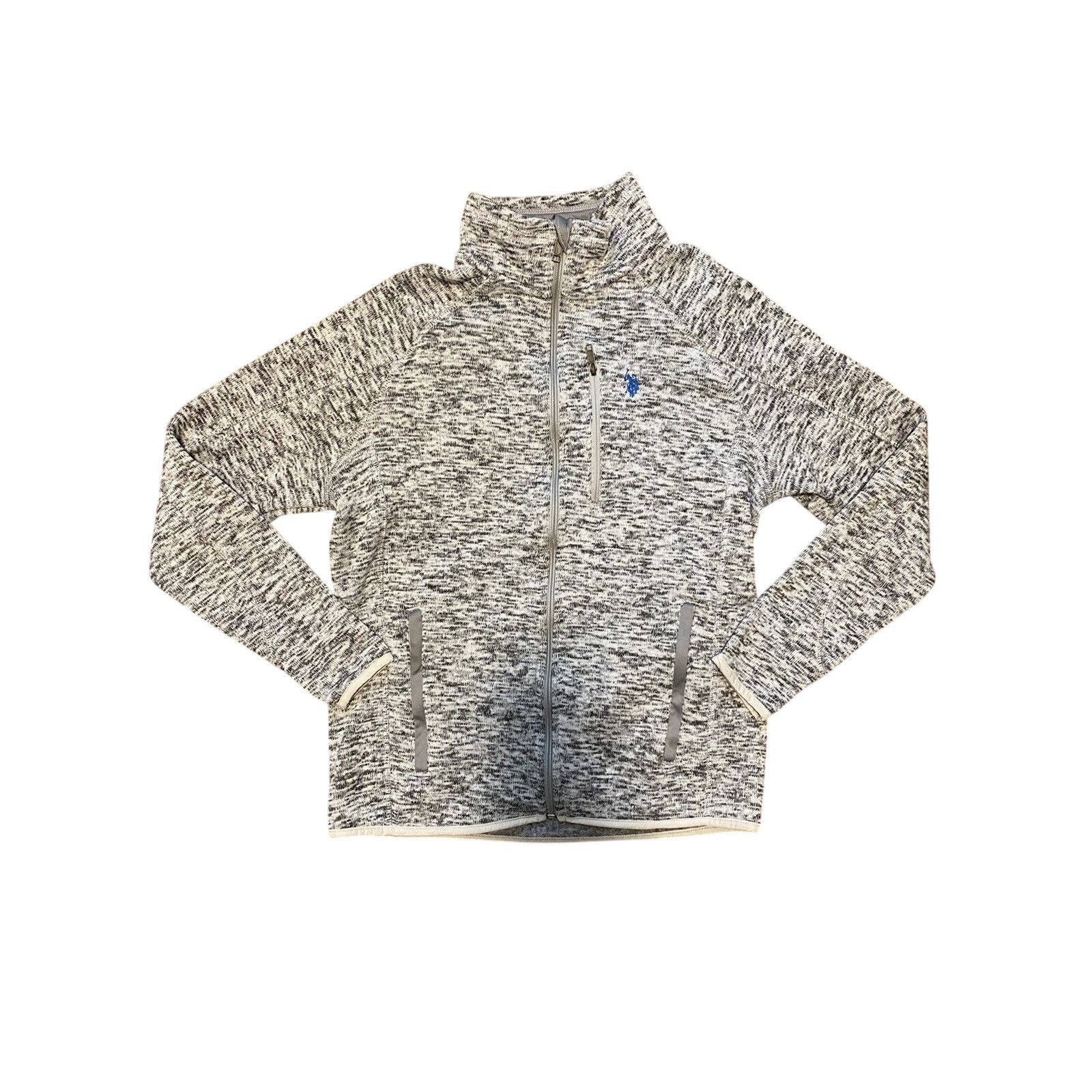 U.S. Polo Assn. US Polo Assn Full Zip Heather Gray Sweatshirt Womans Small Size S / US 4 / IT 40 - 1 Thumbnail