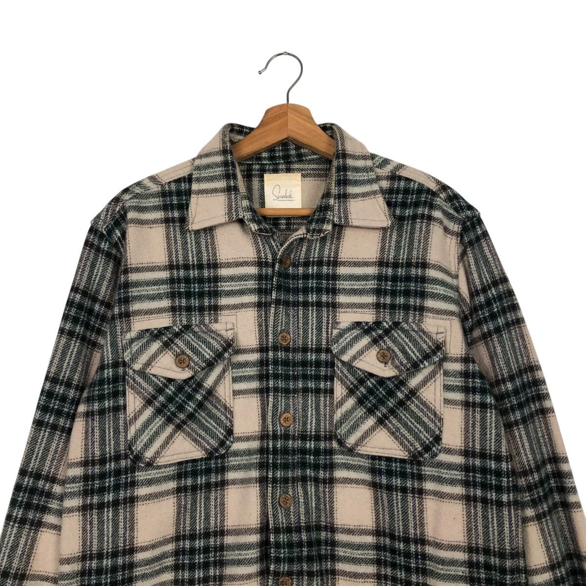 Japanese Brand × Vintage 🔥VINTAGE FLANNEL BIKER JACKET FELISSIMO TARTAN DESIGN CHECK Size US M / EU 48-50 / 2 - 5 Thumbnail
