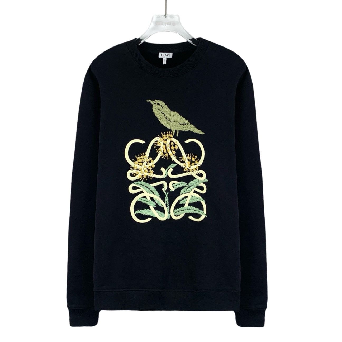 Loewe Loewe 22 Black Logo Embroidered Cotton Sweatshirt Size XS / US 0-2 / IT 36-38 - 1 Thumbnail