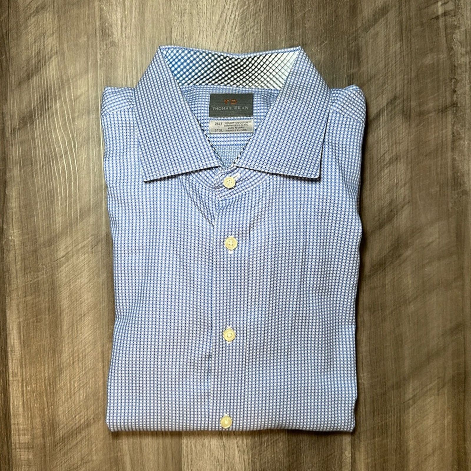 Thomas Dean Thomas Dean Shirtmaker’s Cloth Long Sleeve - 2XLT Size US XXL / EU 58 / 5 - 1 Thumbnail