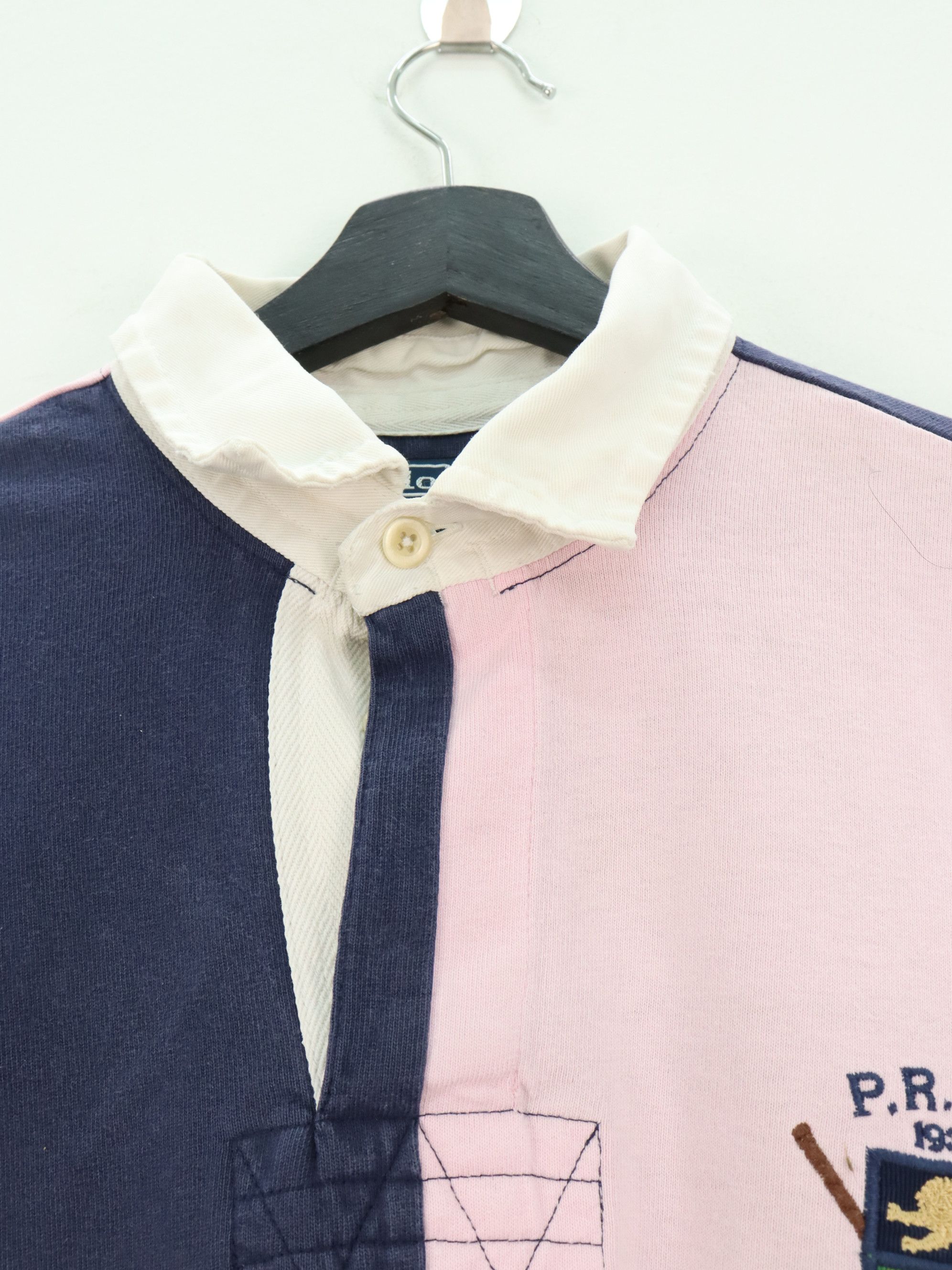 Polo Ralph Lauren Polo Ralph Lauren Color Block Patch #2 L/S Polo Rugby Shirt Size US L / EU 52-54 / 3 - 7 Thumbnail