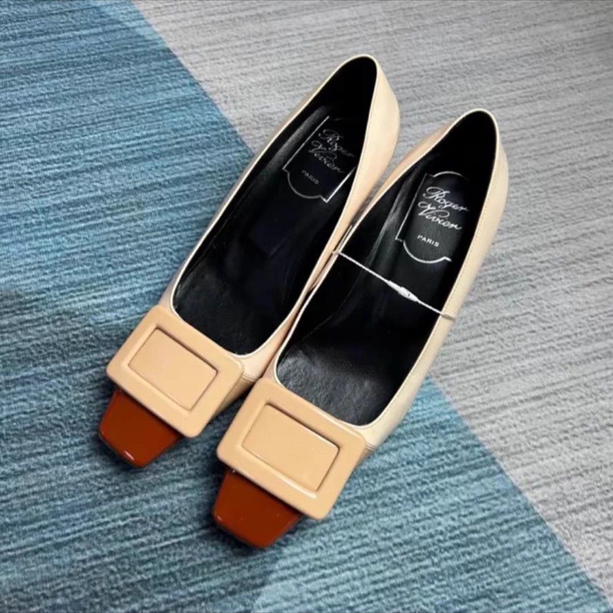 Roger Vivier RV 95 New Color Block Heels 35.5 EU Size US 4.5 / IT 34.5 - 1 Thumbnail