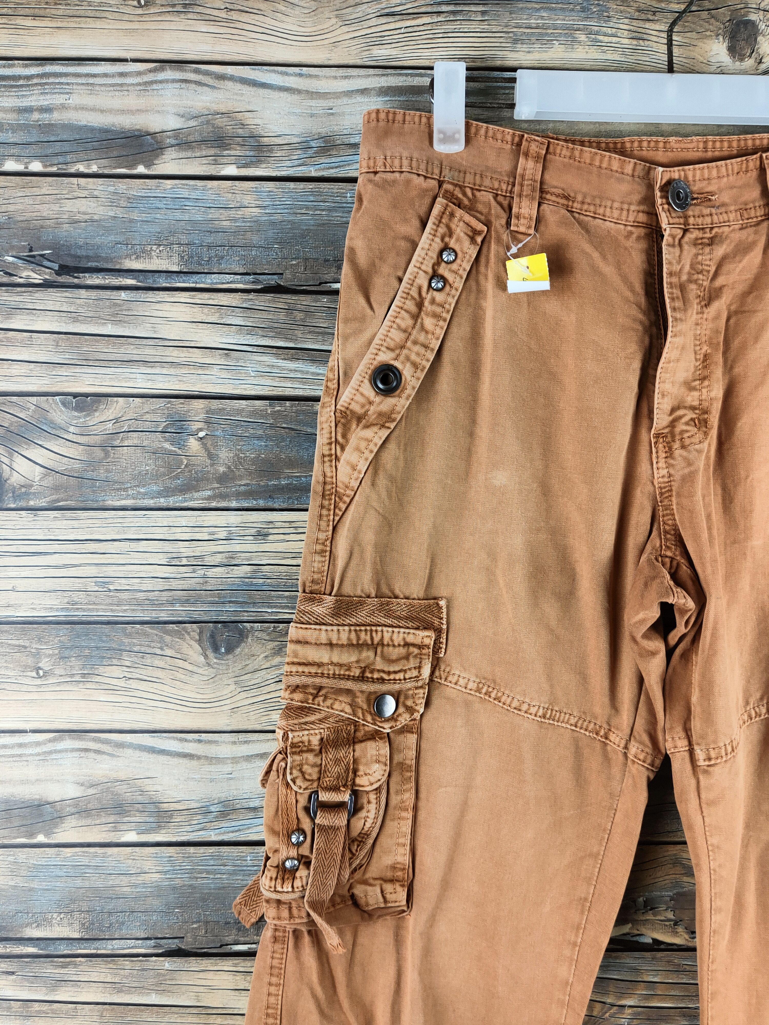 Japanese Brand DL Junye jeans Brown Multipocket Cargo Pants #46-410 Size US 31 - 3 Thumbnail