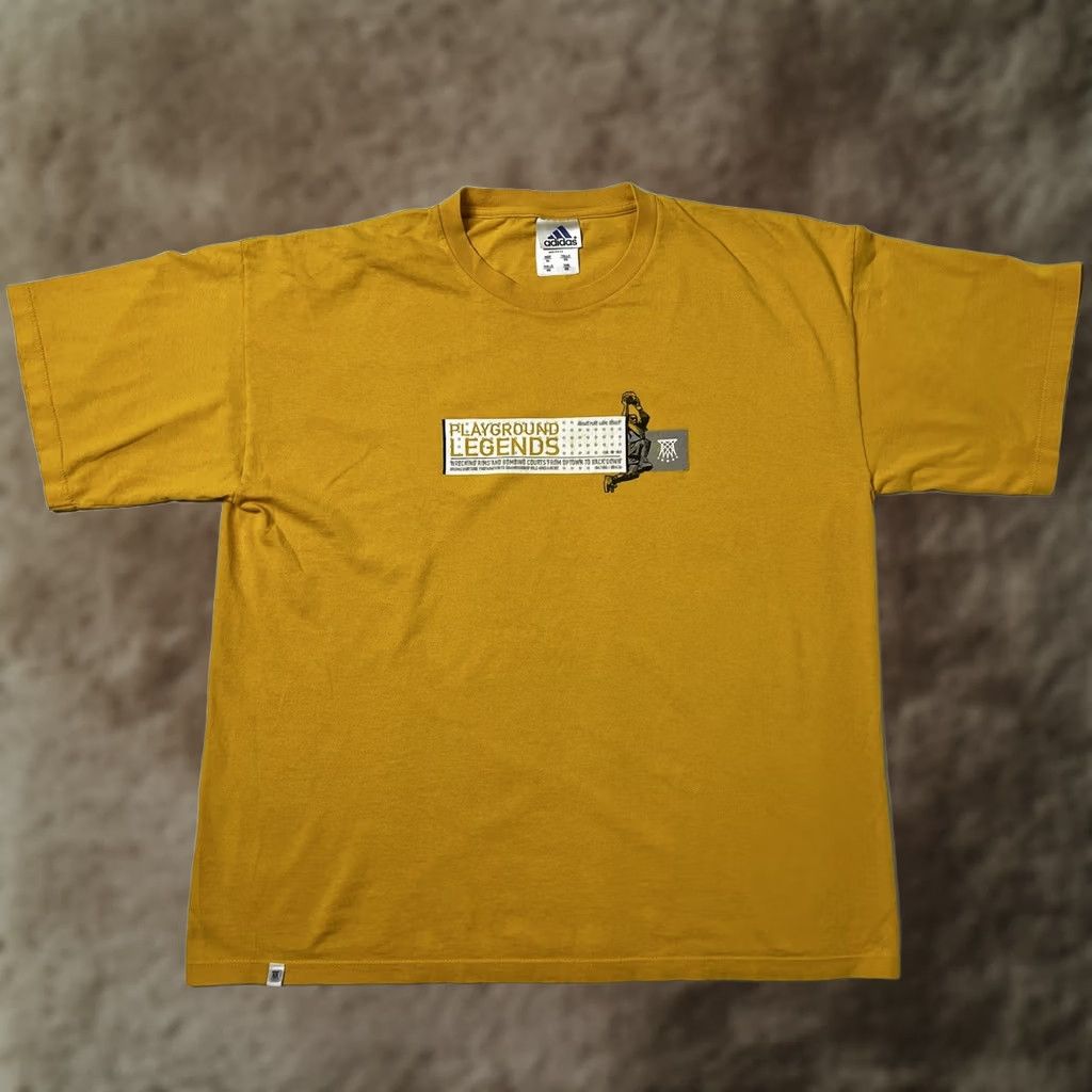 Adidas Adidas PUREGAME Series T-shirt Men XL Yellow Regular Fit Logo Short Sleeve Crew Neck Size US XL / EU 56 / 4 - 1 Thumbnail