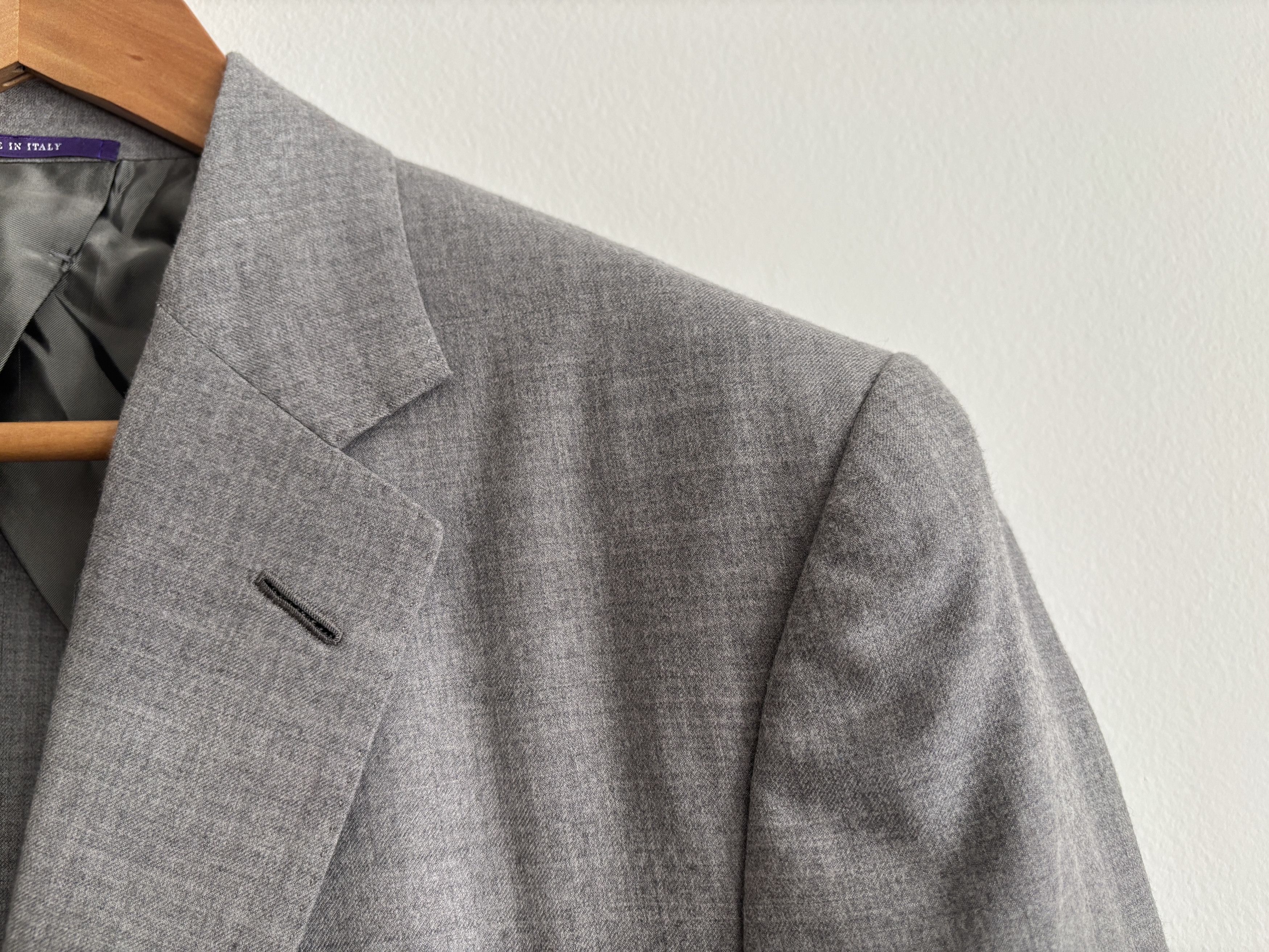 Ralph Lauren Purple Label $2900 NEW Grey Wool Unfinished Sport Coat / Blazer 40-42 Size 42R - 3 Thumbnail