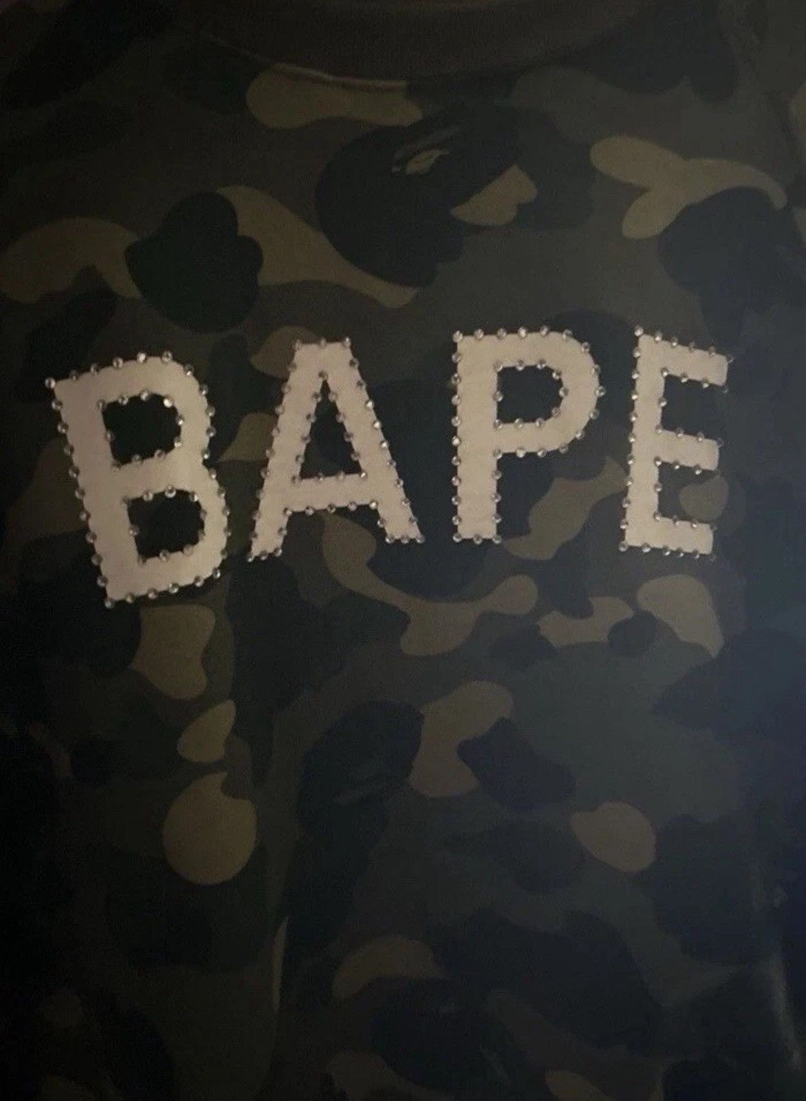 Bape × Swarovski Bape Swavorski Green camo sweatshirt/crewneck Size US M / EU 48-50 / 2 - 1 Thumbnail