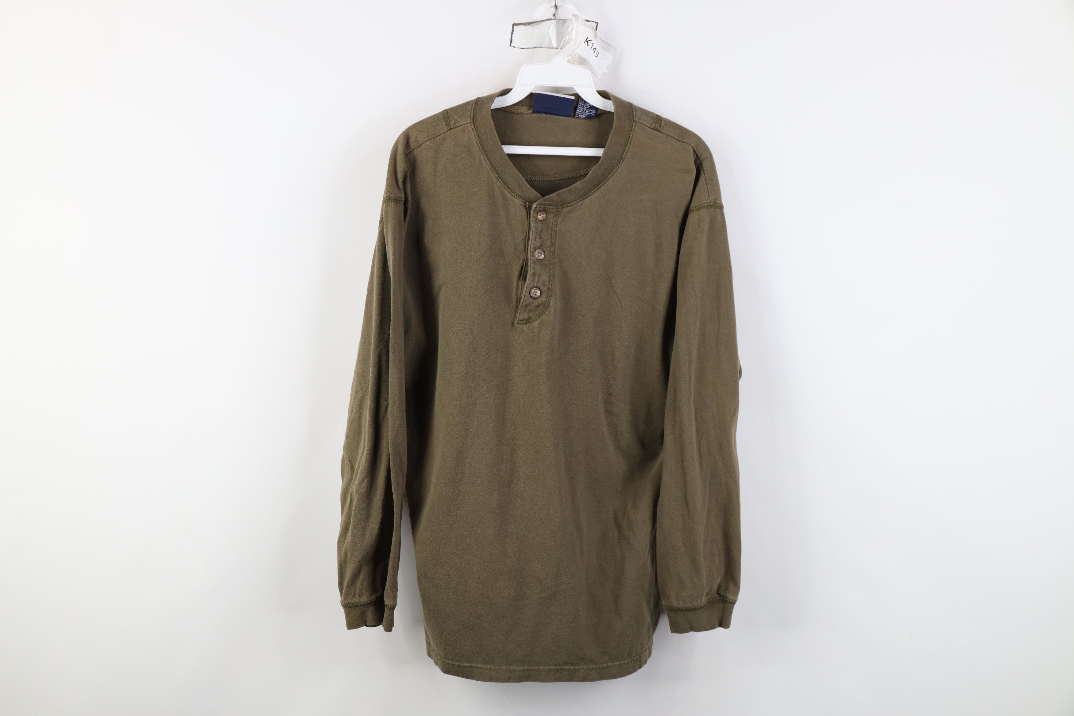 Vintage Vintage 90s Streetwear Long Sleeve Henley T-Shirt Green Size US S / EU 44-46 / 1 - 1 Thumbnail