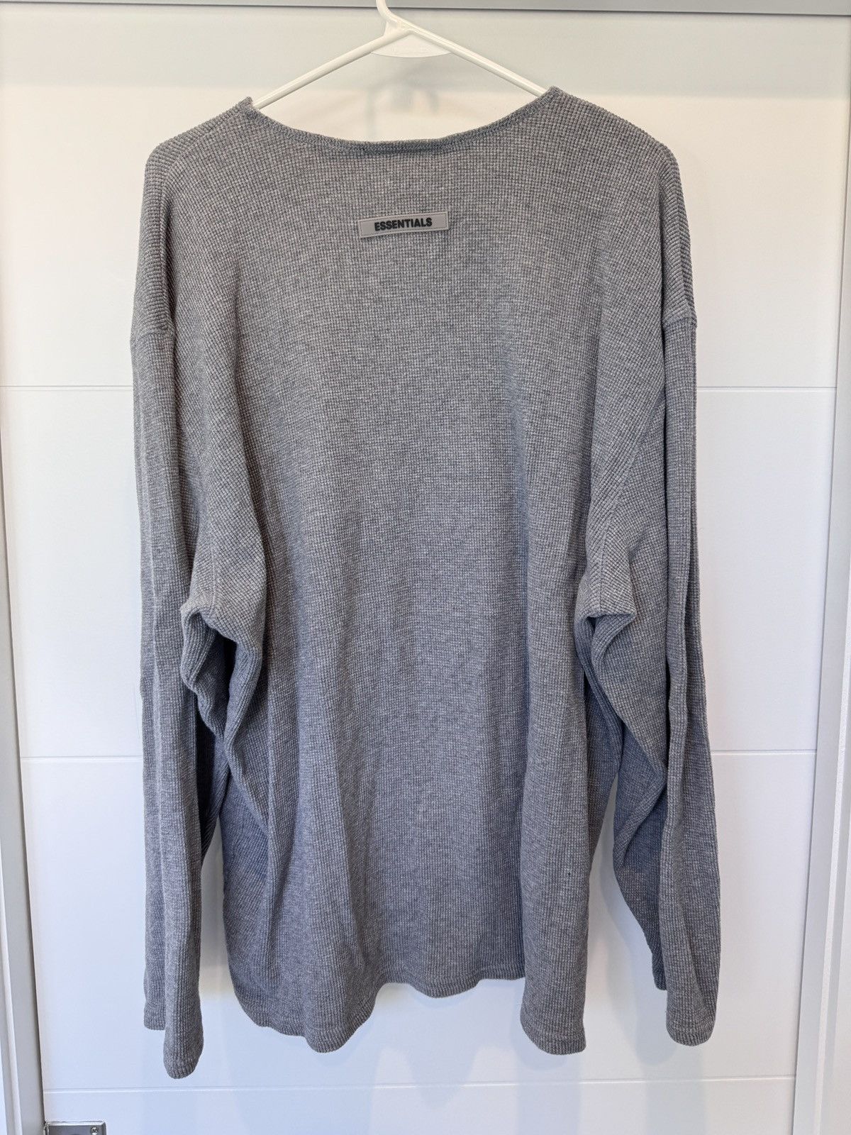 Essentials Fear of God Essentials Mens Gray Waffle LS Sweater Size XL Size US XL / EU 56 / 4 - 7 Thumbnail