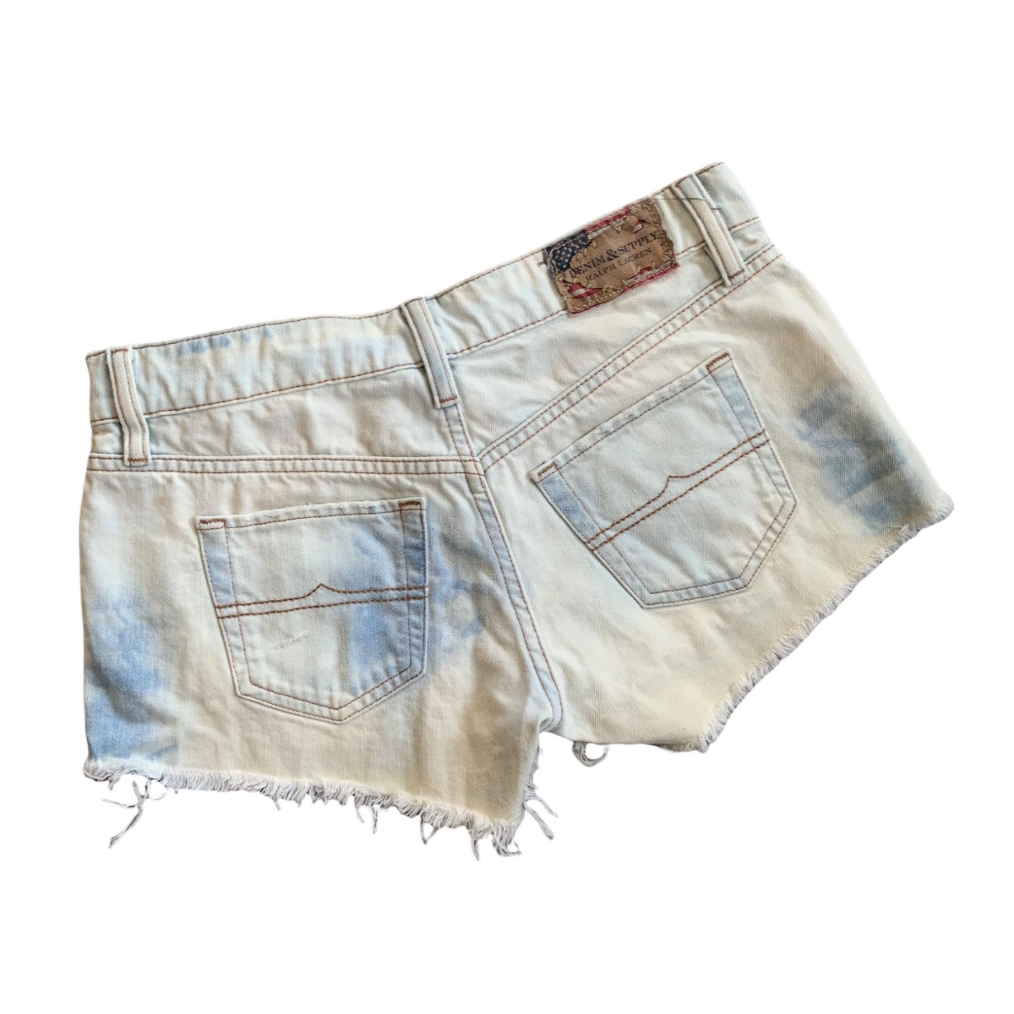Ralph Lauren Denim & Supply Ralph Lauren Light Wash Distressed Denim Shor Size 27" / US 4 / IT 40 - 4 Thumbnail