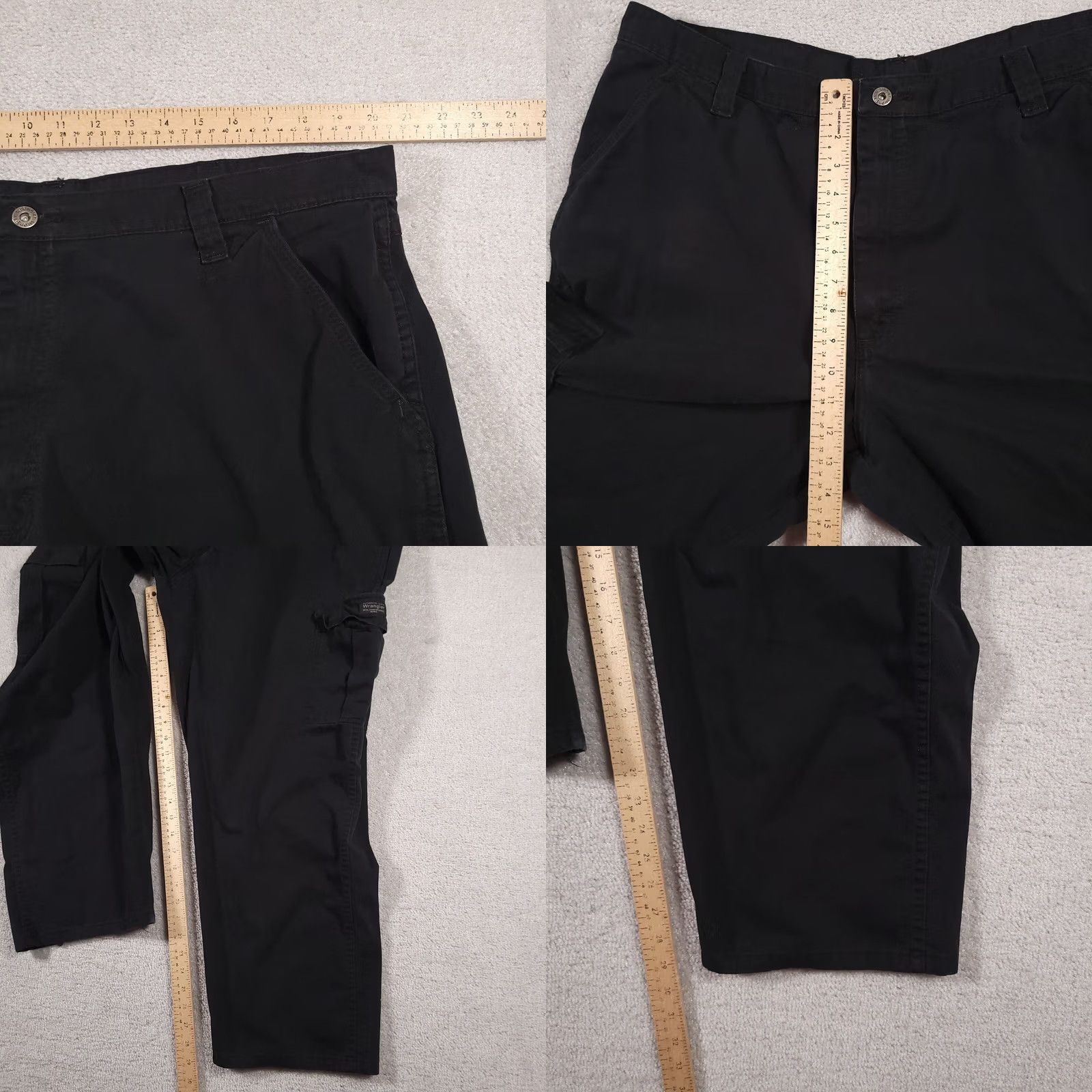 Wrangler Wrangler Regular Fit Cargo Pants Mens 40X30 Black Workwear Straight Fit Size US 40 / EU 56 - 8 Thumbnail