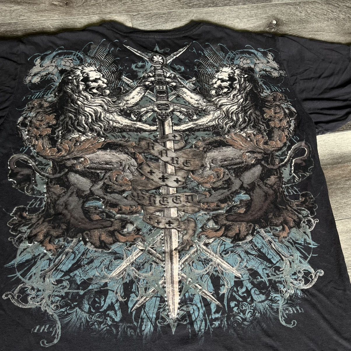 Affliction Vintage 2000s Royal Blood Affliction Style Studded Tee Shirt Size US XXL / EU 58 / 5 - 5 Thumbnail