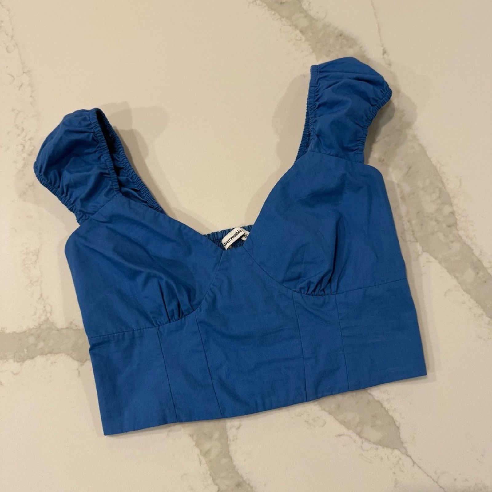 Abercrombie & Fitch Abercrombie & Fitch Cap Sleeve Poplin Crop Top Women’s Small Size S / US 4 / IT 40 - 4 Thumbnail