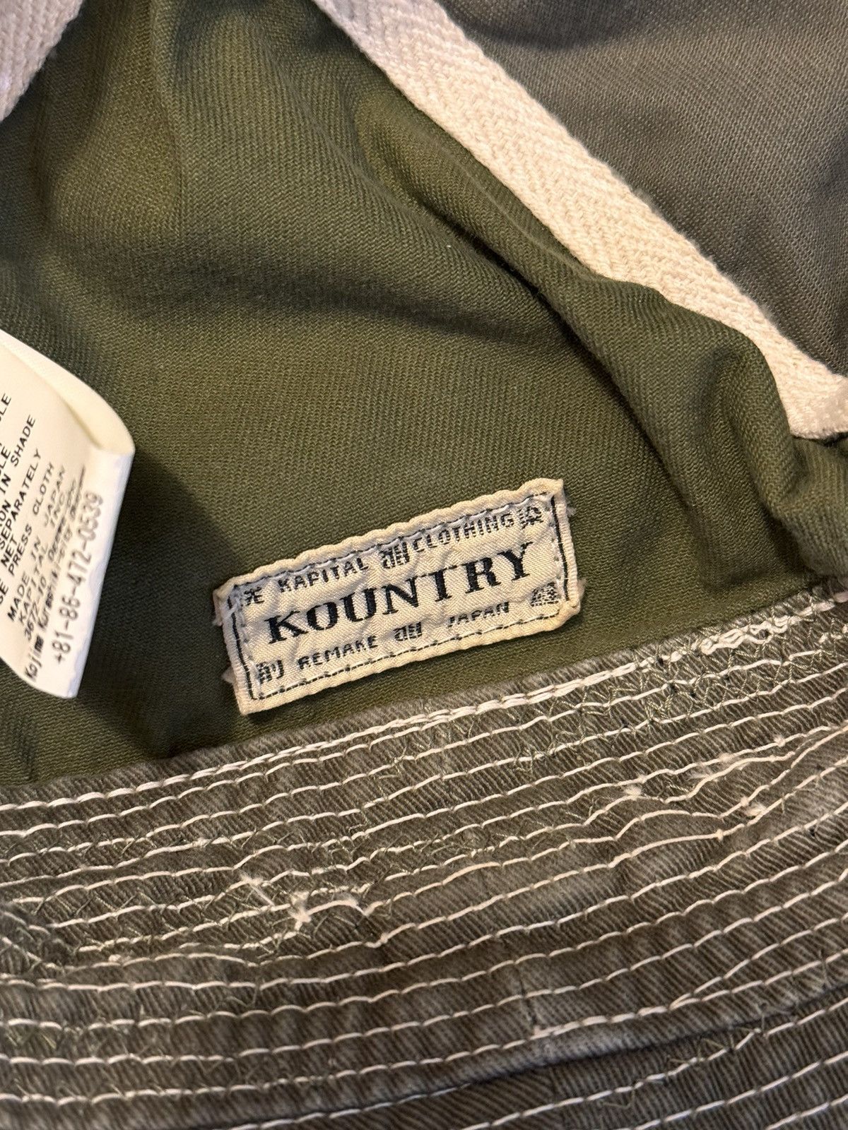 Kapital × Kapital Kountry Old Man by the Sea Green Boro Bucket Hat Size ONE SIZE - 3 Thumbnail